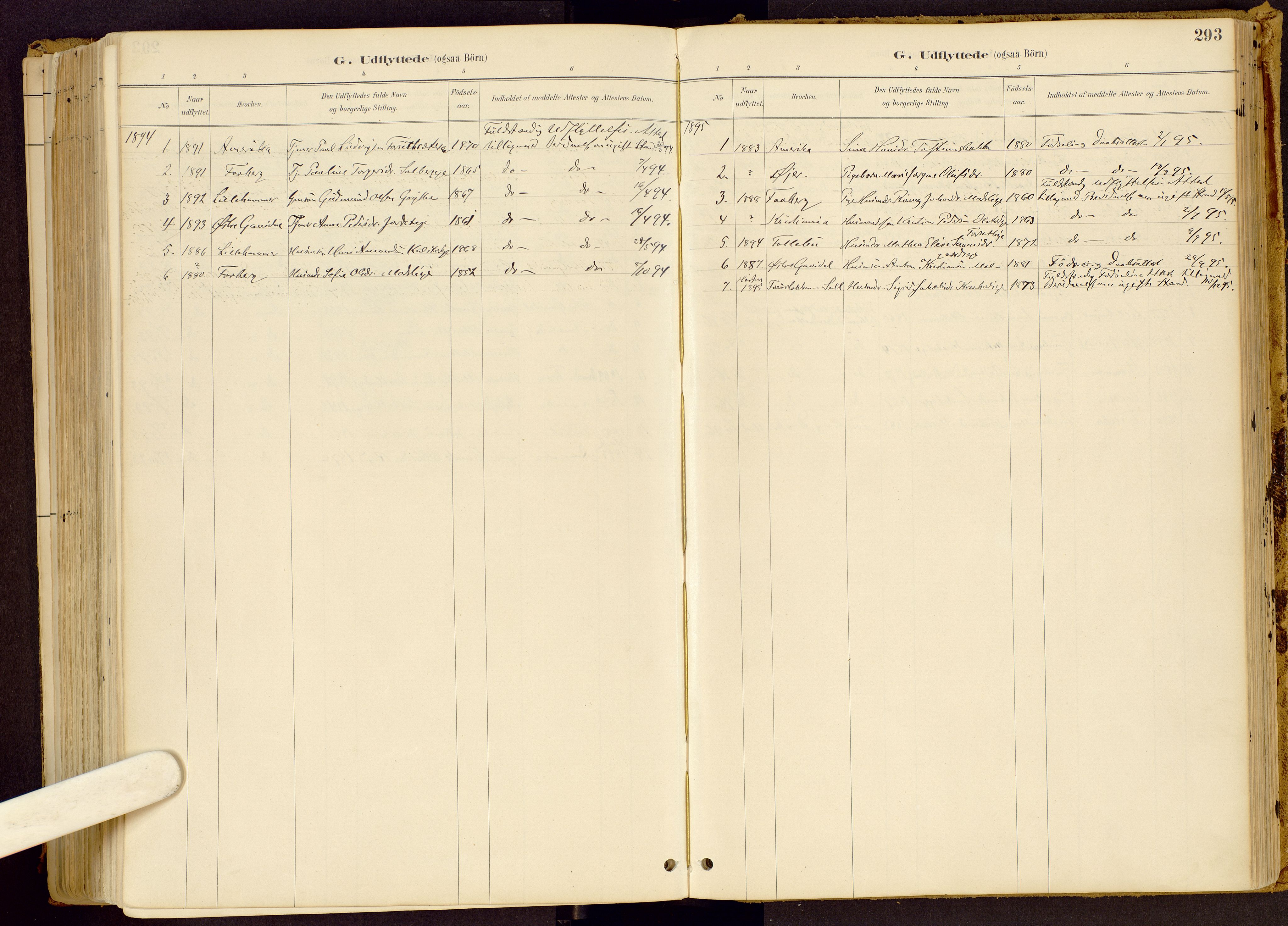 Vestre Gausdal prestekontor, SAH/PREST-094/H/Ha/Haa/L0001: Parish register (official) no. 1, 1887-1914, p. 293