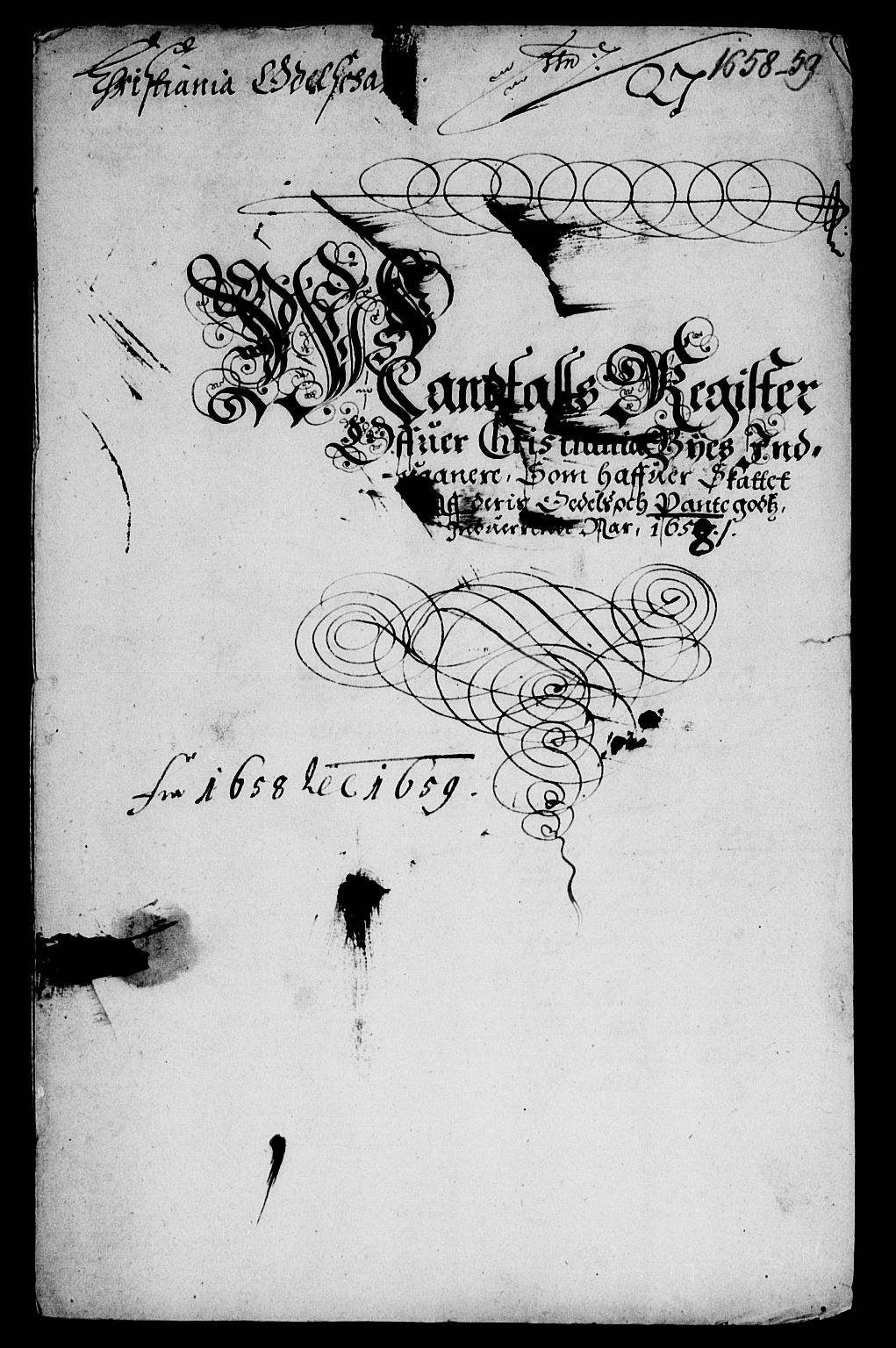 Rentekammeret inntil 1814, Reviderte regnskaper, Lensregnskaper, RA/EA-5023/R/Rb/Rba/L0248: Akershus len, 1658-1659