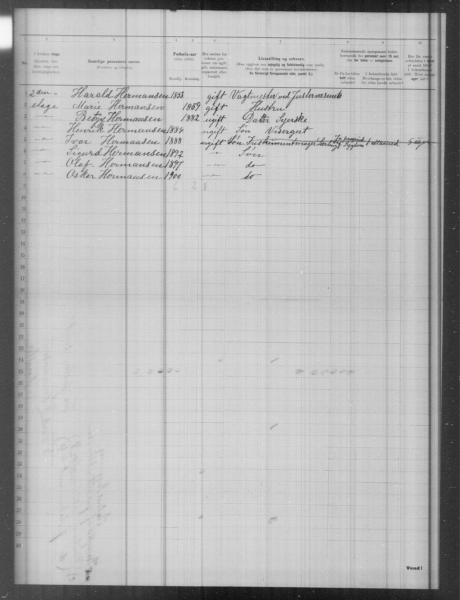 OBA, Municipal Census 1902 for Kristiania, 1902, p. 13603