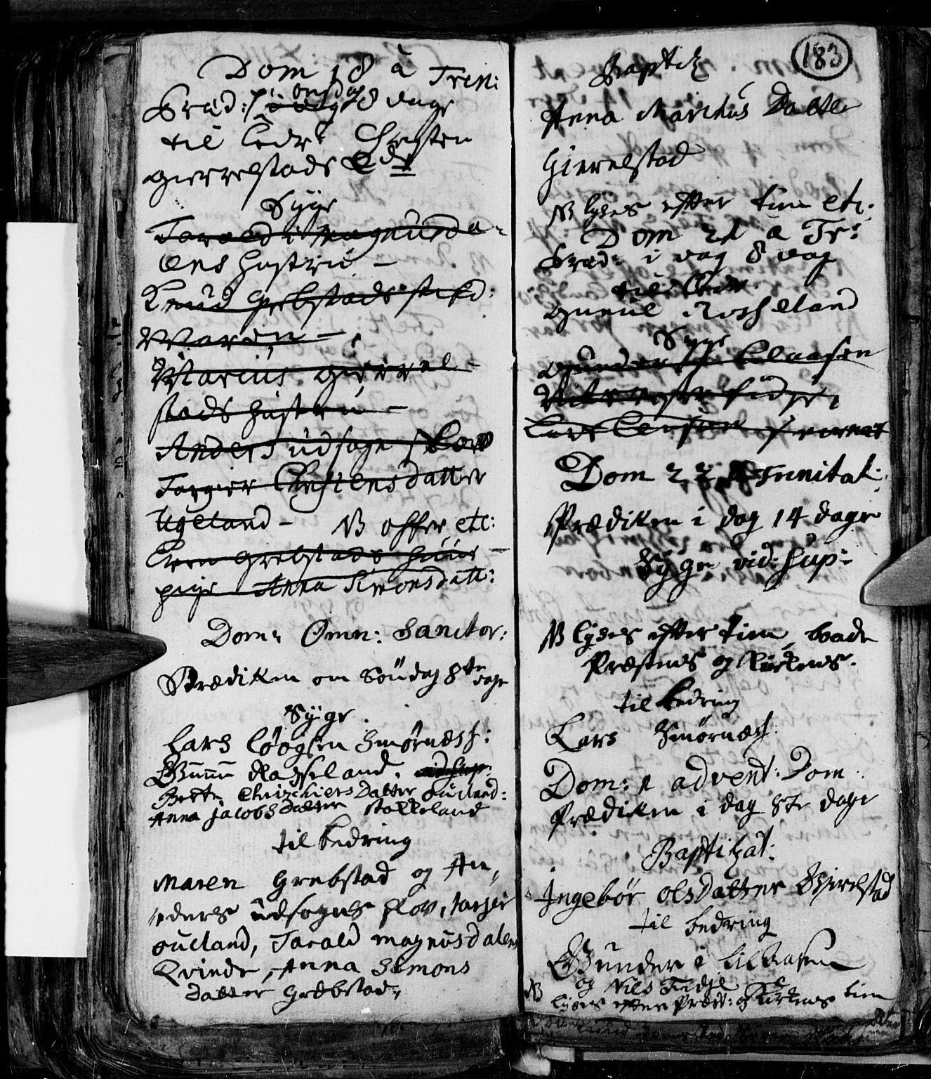 Søgne sokneprestkontor, SAK/1111-0037/F/Fa/Faa/L0001: Parish register (official) no. A 1, 1716-1740, p. 183