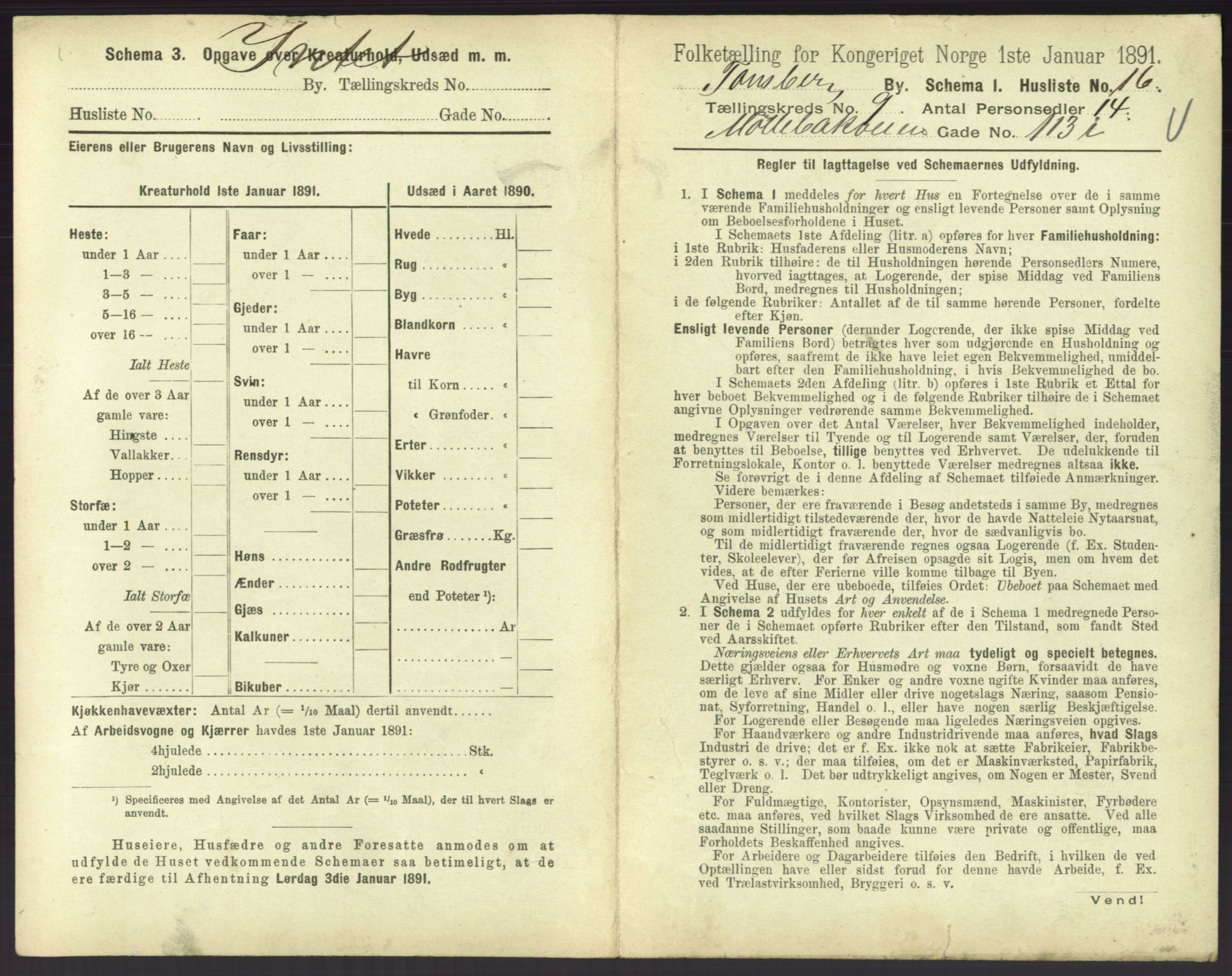 RA, 1891 census for 0705 Tønsberg, 1891, p. 392