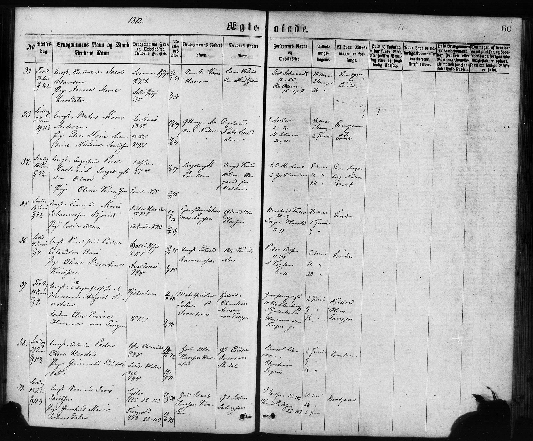 Korskirken sokneprestembete, SAB/A-76101/H/Haa/L0036: Parish register (official) no. D 3, 1867-1882, p. 60