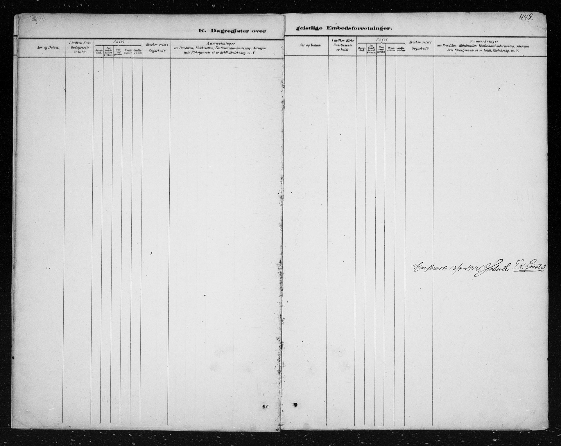 Nes kirkebøker, SAKO/A-236/F/Fa/L0012: Parish register (official) no. 12, 1881-1917, p. 445