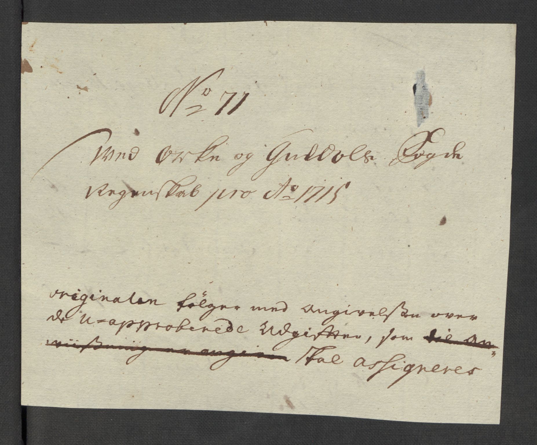 Rentekammeret inntil 1814, Reviderte regnskaper, Fogderegnskap, AV/RA-EA-4092/R60/L3966: Fogderegnskap Orkdal og Gauldal, 1715, p. 492