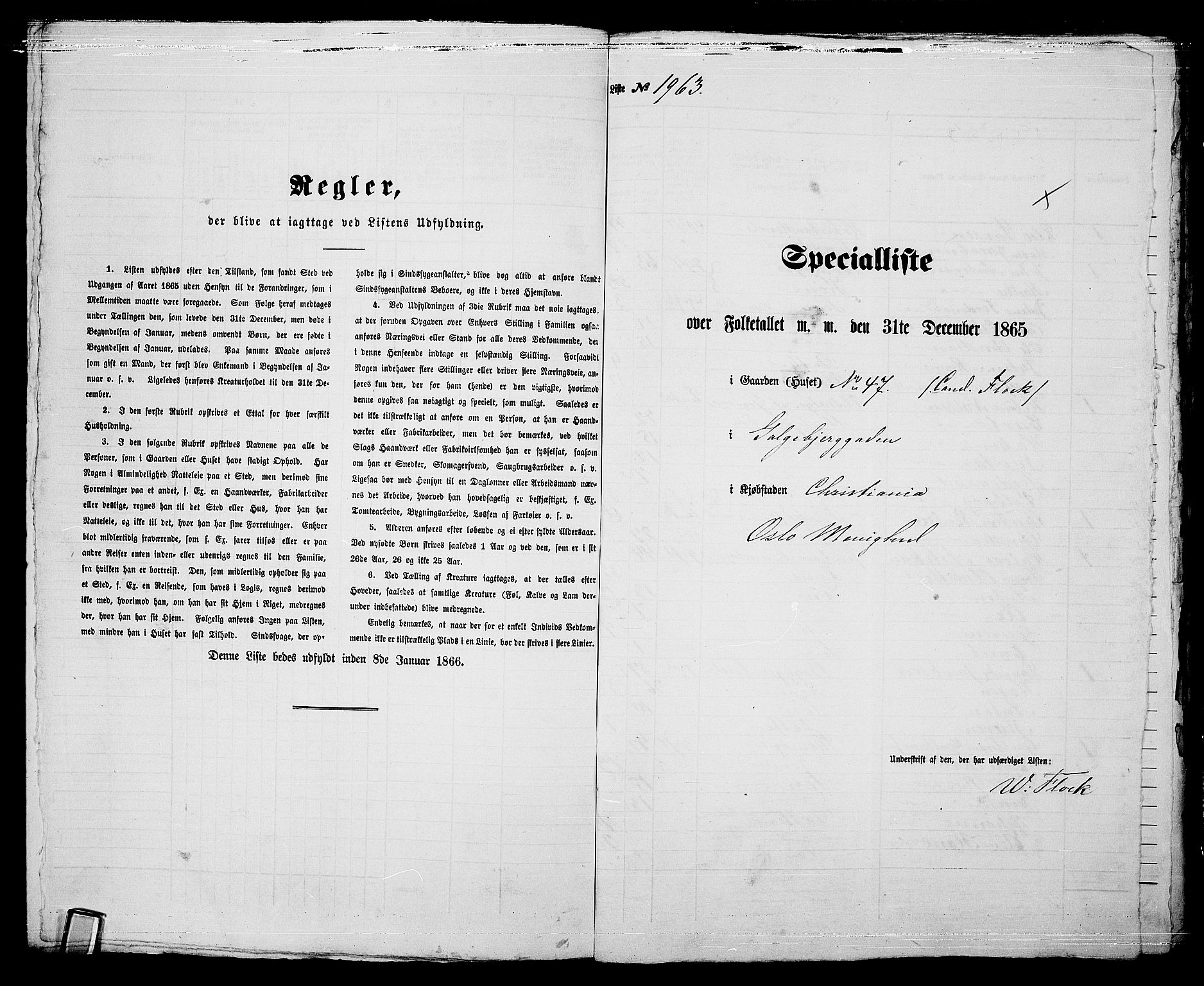 RA, 1865 census for Kristiania, 1865, p. 4378