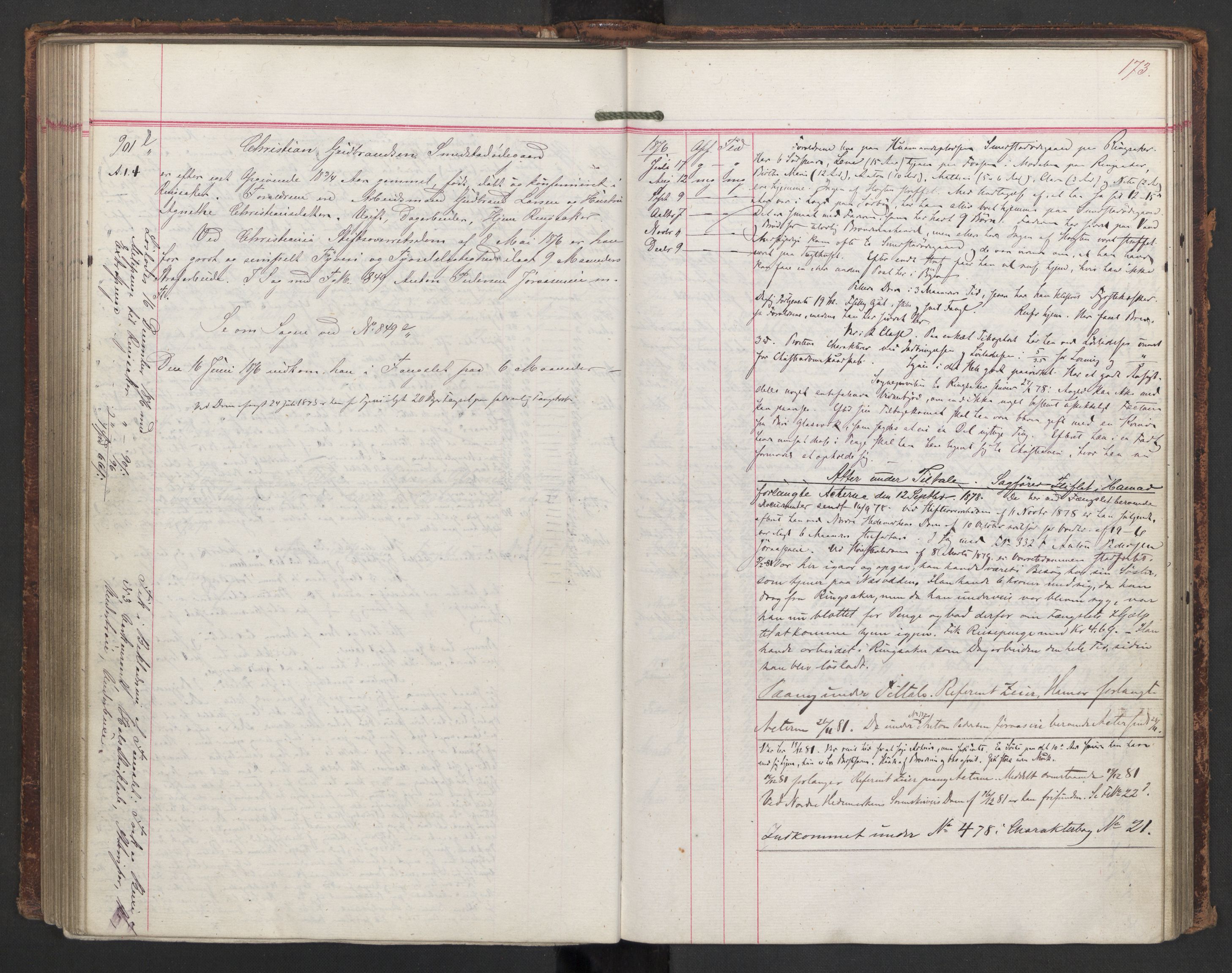 Botsfengslet, AV/RA-S-1539/D/Db/Dbb/L0016: 728e - 20f, 1875-1877, p. 173
