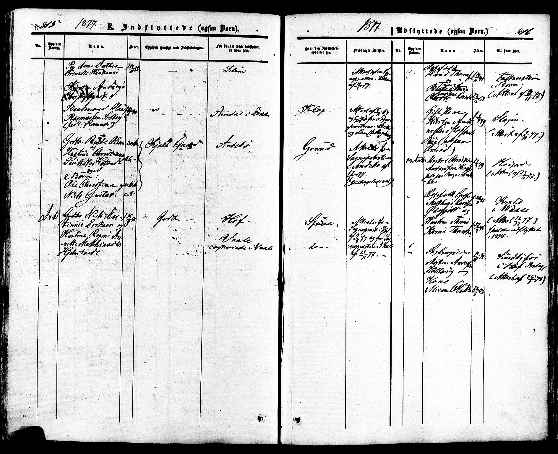 Ramnes kirkebøker, SAKO/A-314/F/Fa/L0006: Parish register (official) no. I 6, 1862-1877, p. 815-816