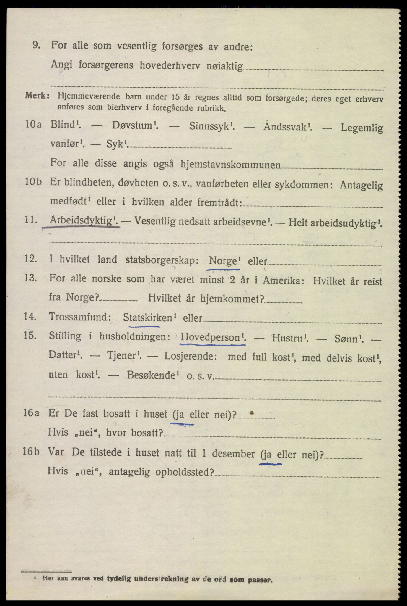 SAK, 1920 census for Tovdal, 1920, p. 148