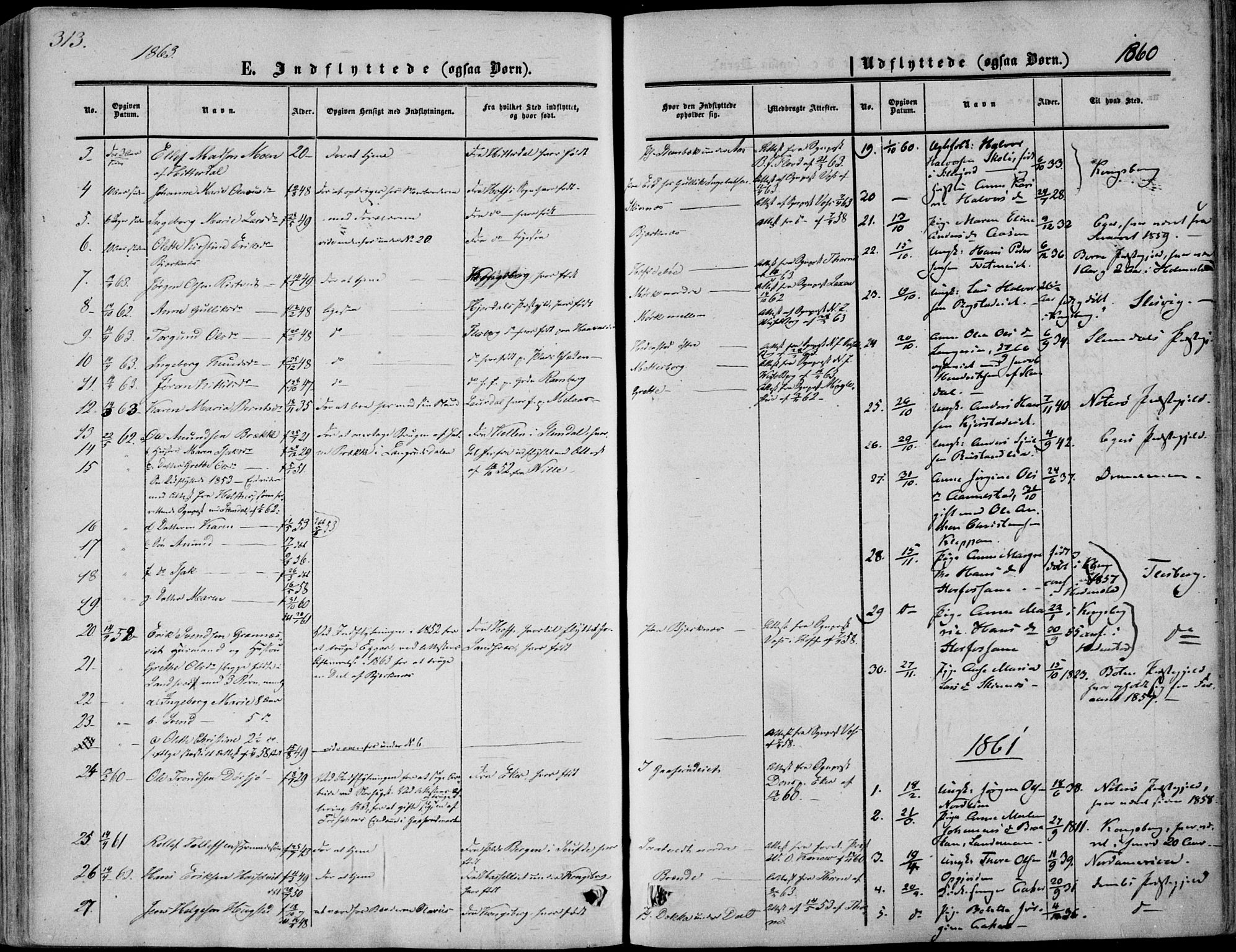 Sandsvær kirkebøker, SAKO/A-244/F/Fa/L0006: Parish register (official) no. I 6, 1857-1868, p. 313