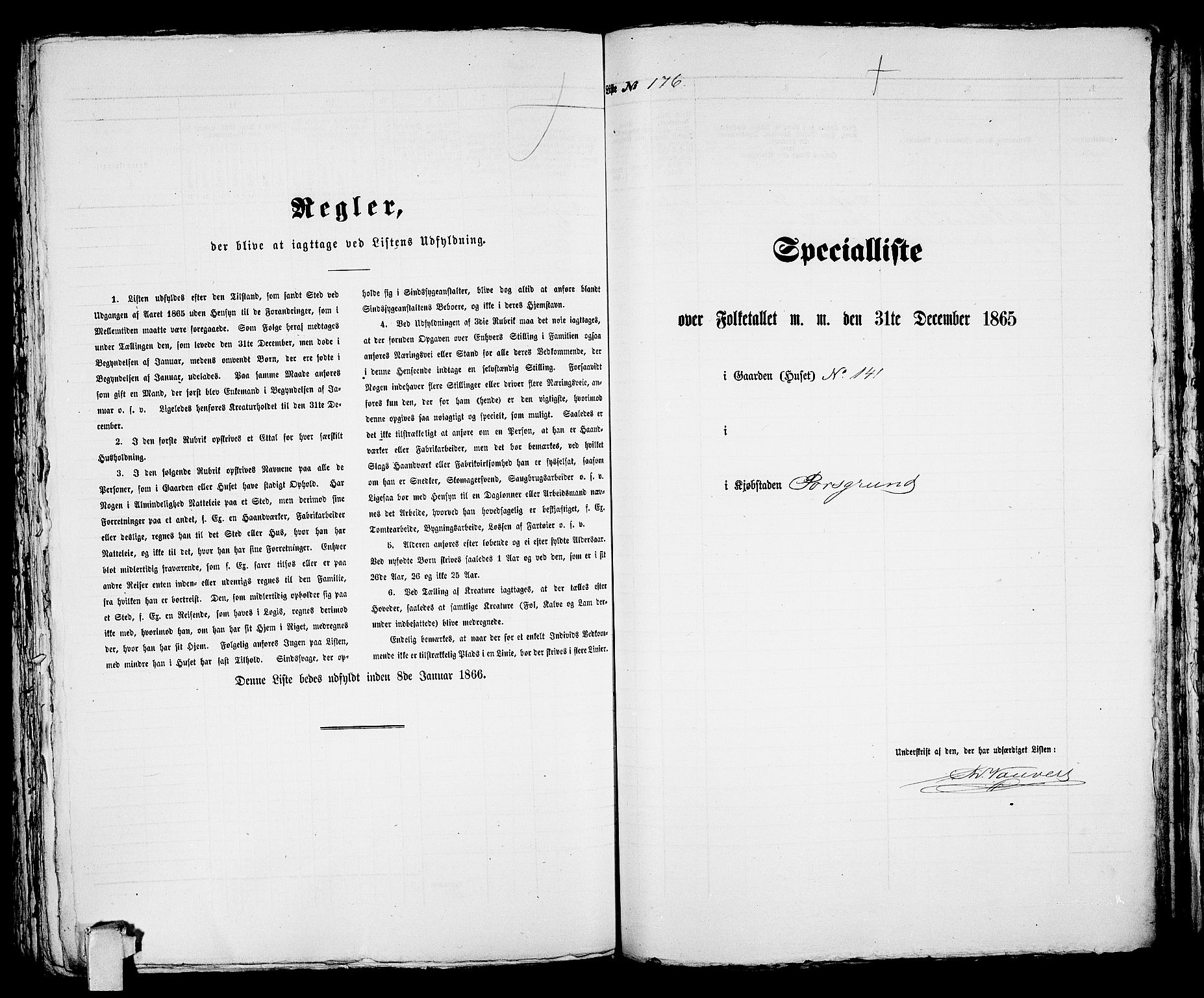 RA, 1865 census for Porsgrunn, 1865, p. 360