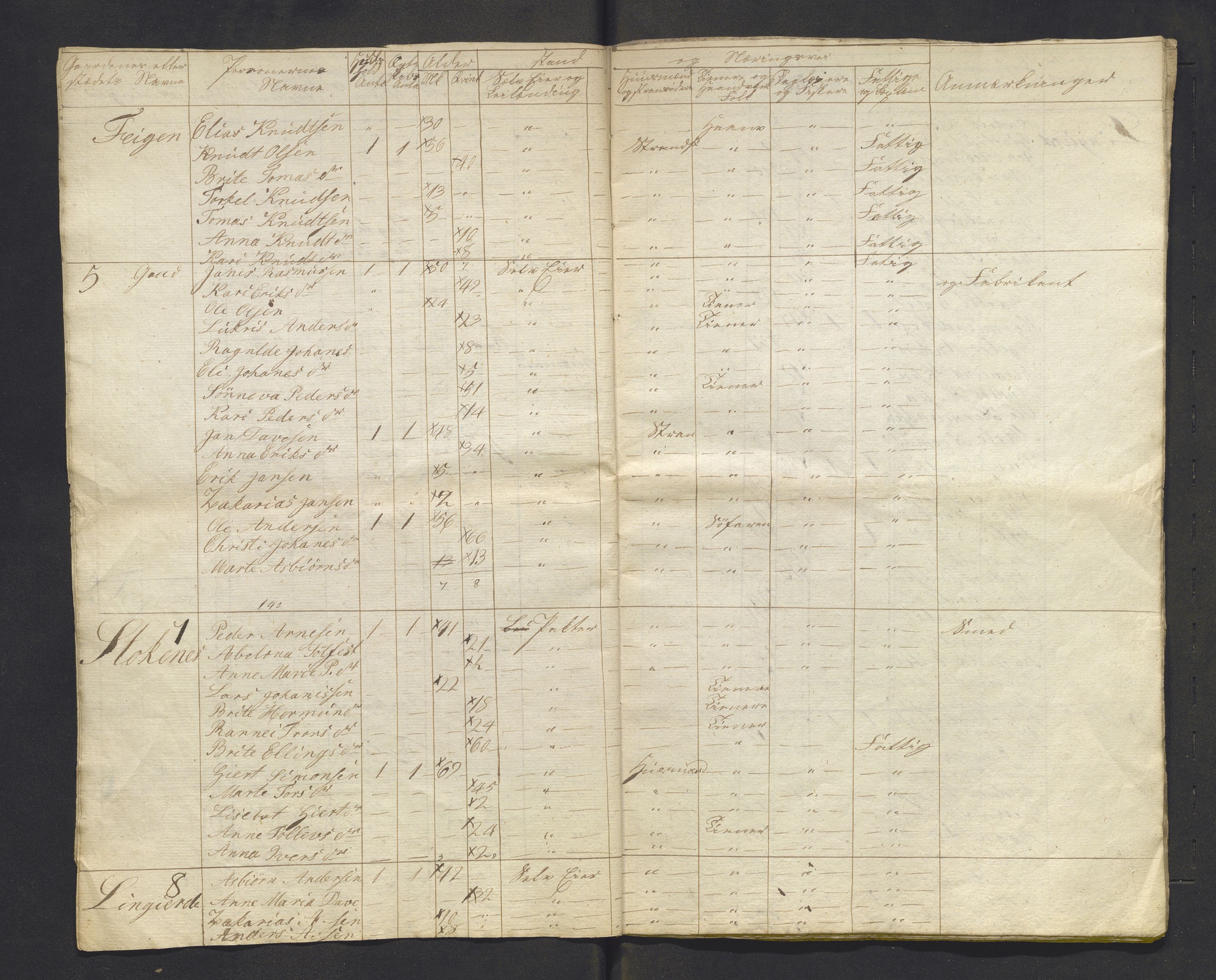 , 1825 Census for Luster parish, 1825, p. 78