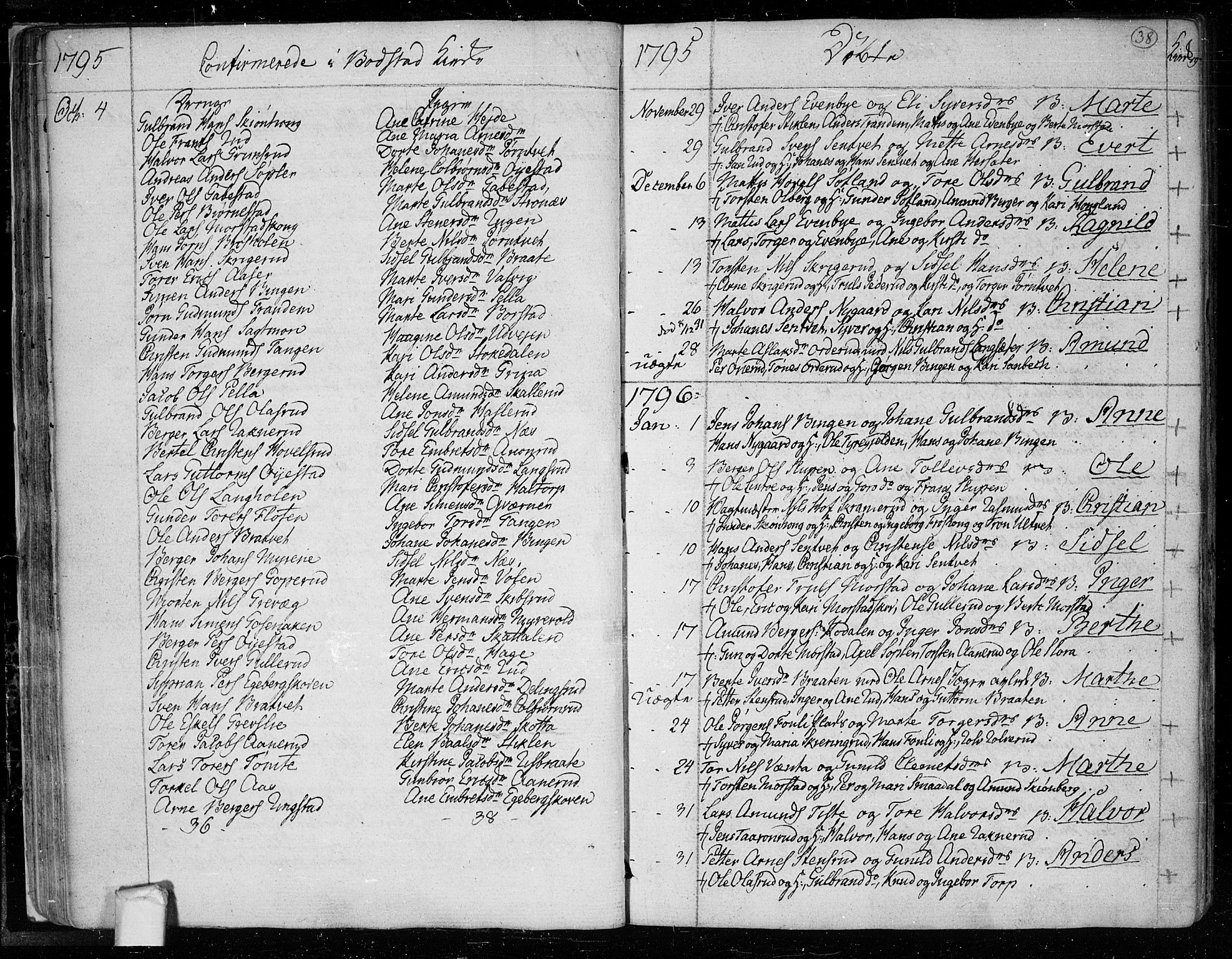 Trøgstad prestekontor Kirkebøker, SAO/A-10925/F/Fa/L0005: Parish register (official) no. I 5, 1784-1814, p. 38
