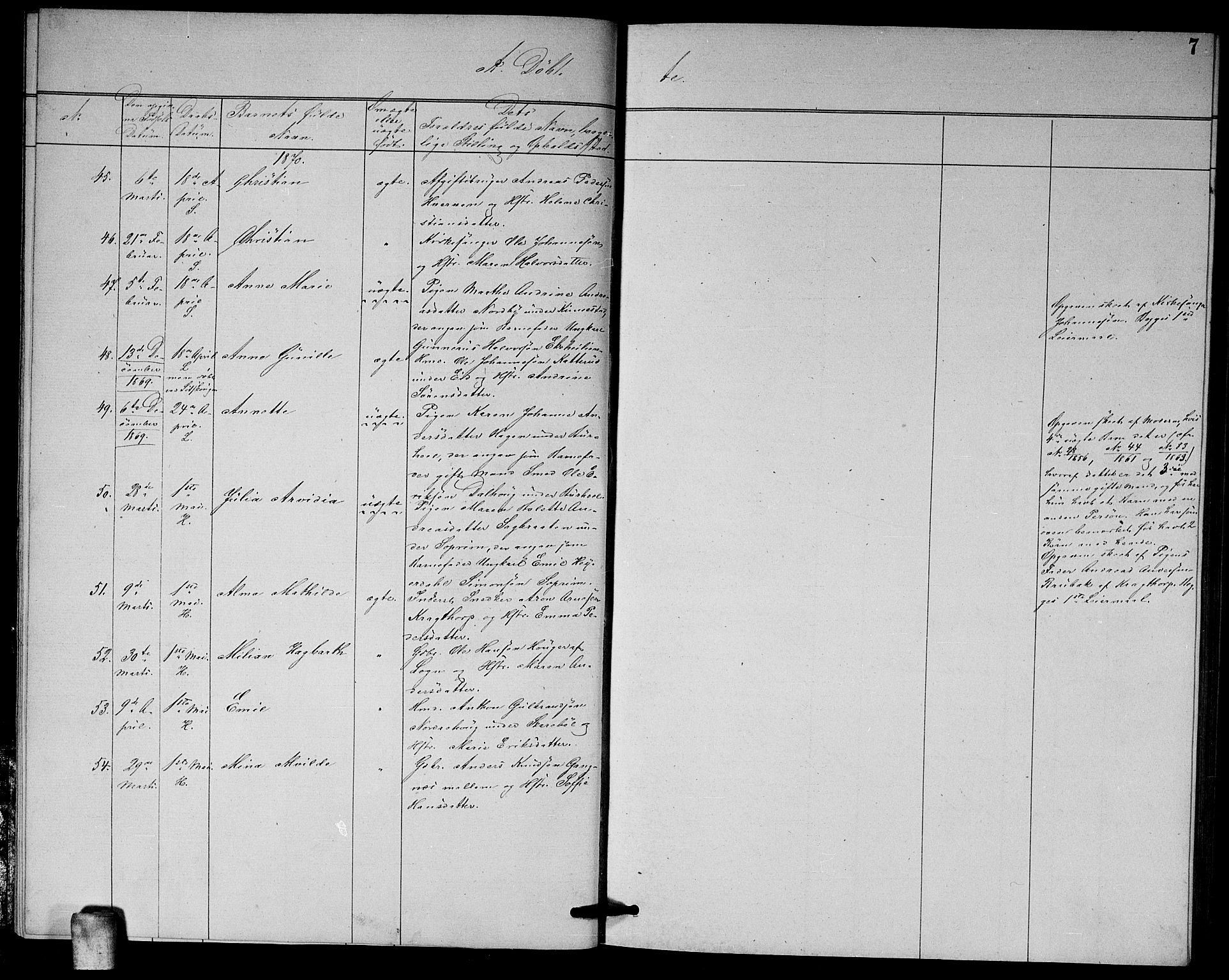 Høland prestekontor Kirkebøker, AV/SAO-A-10346a/G/Ga/L0006: Parish register (copy) no. I 6, 1869-1879, p. 7