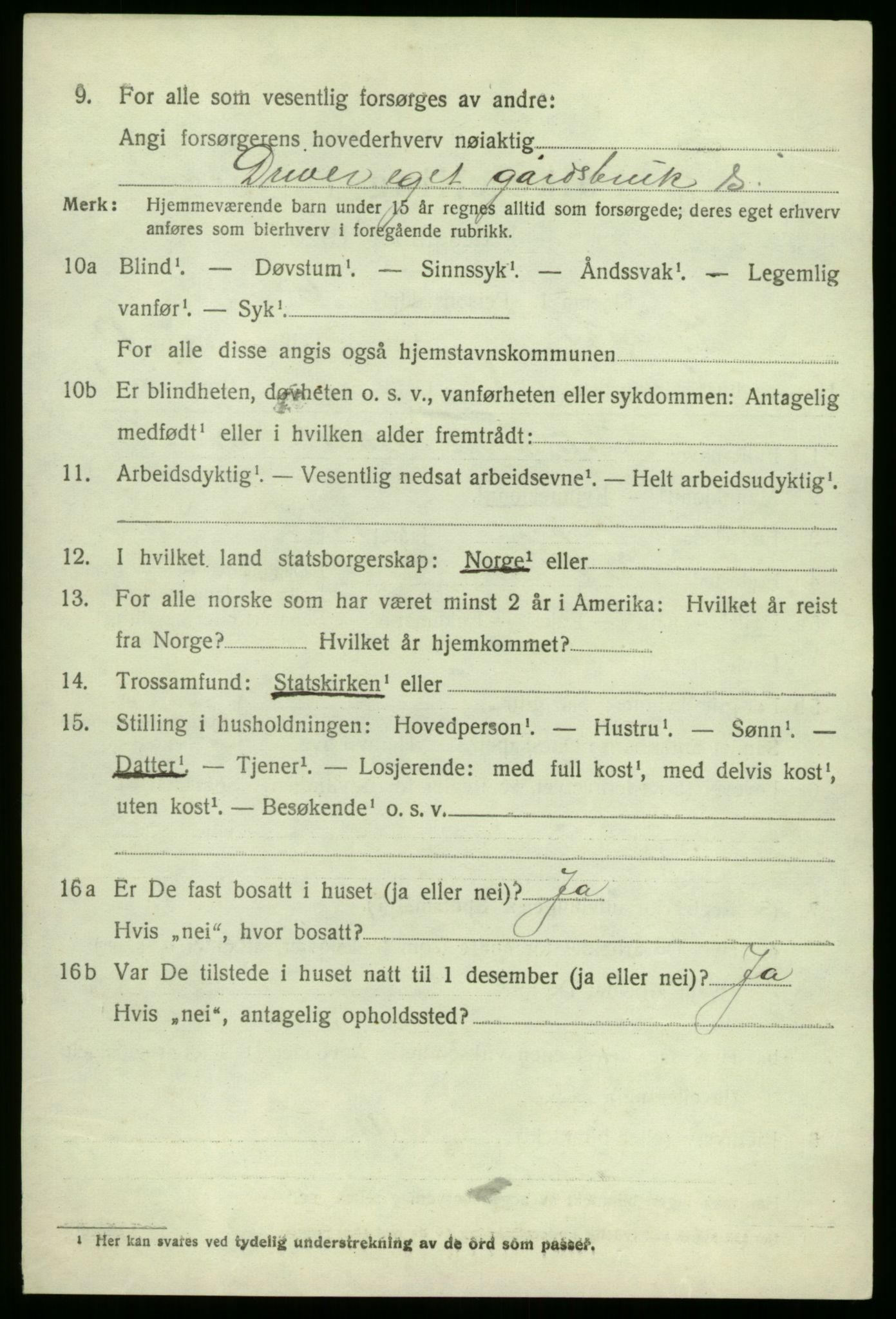 SAB, 1920 census for Kyrkjebø, 1920, p. 5868