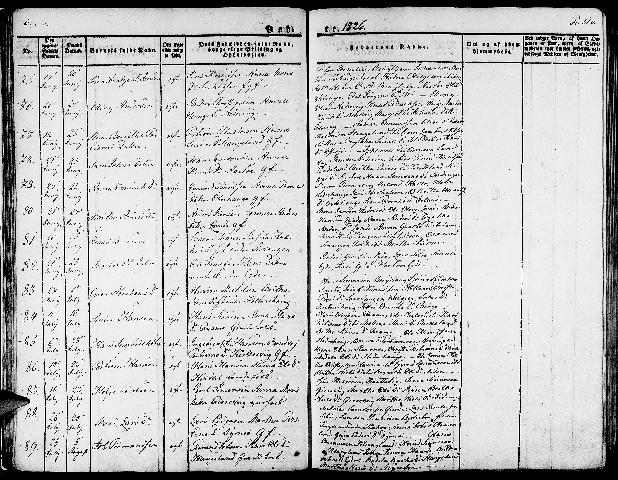 Fjelberg sokneprestembete, AV/SAB-A-75201/H/Haa: Parish register (official) no. A 5, 1822-1834, p. 31