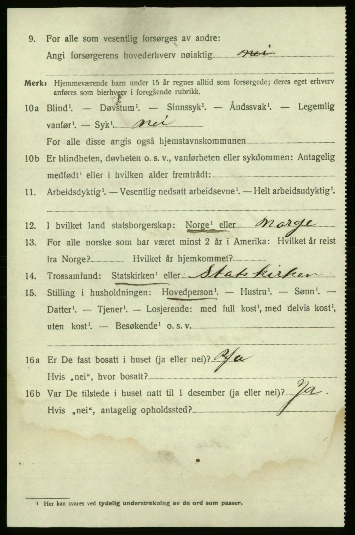 SAO, 1920 census for Fredrikshald, 1920, p. 14856
