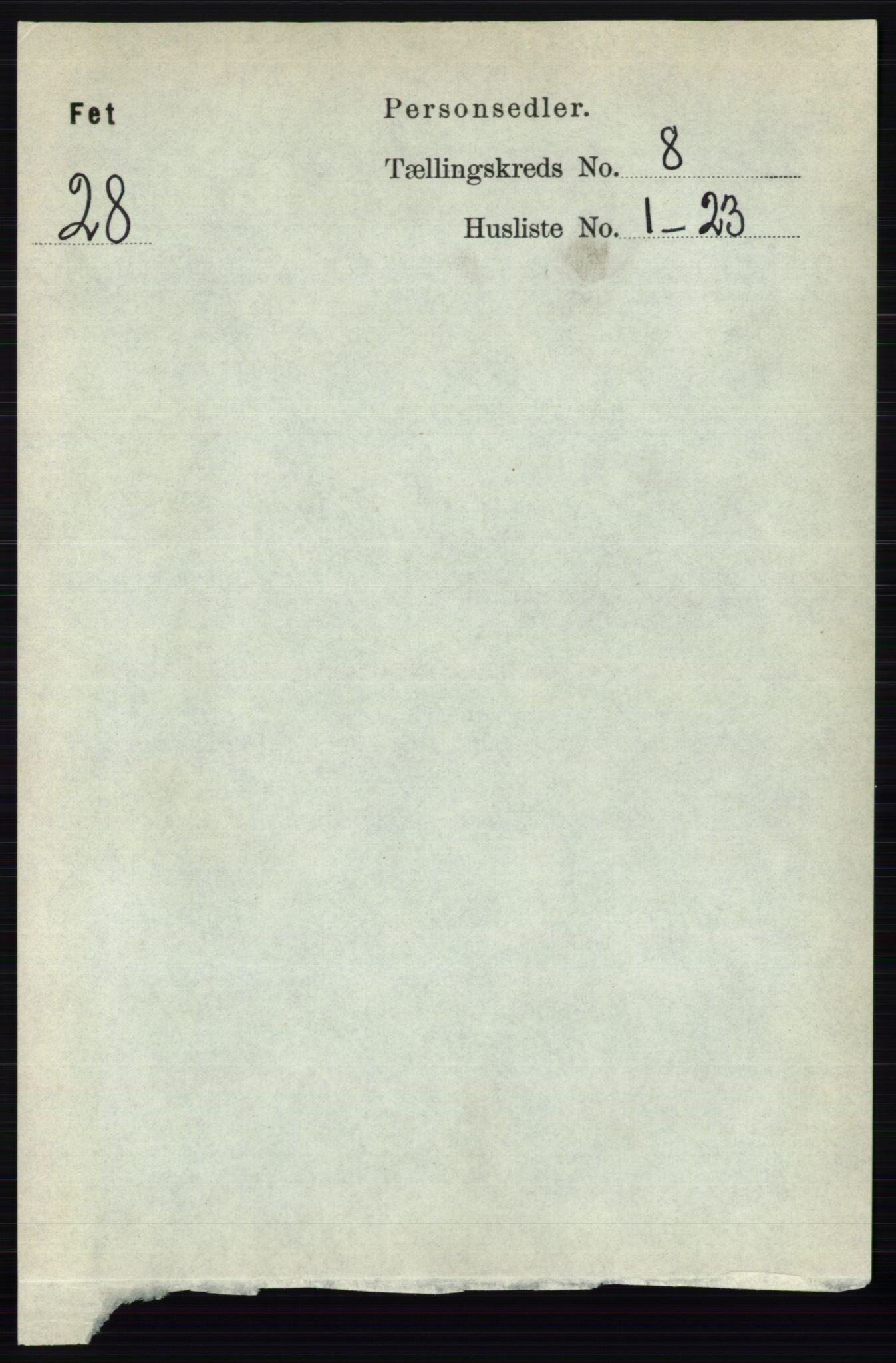 RA, 1891 census for 0227 Fet, 1891, p. 3043