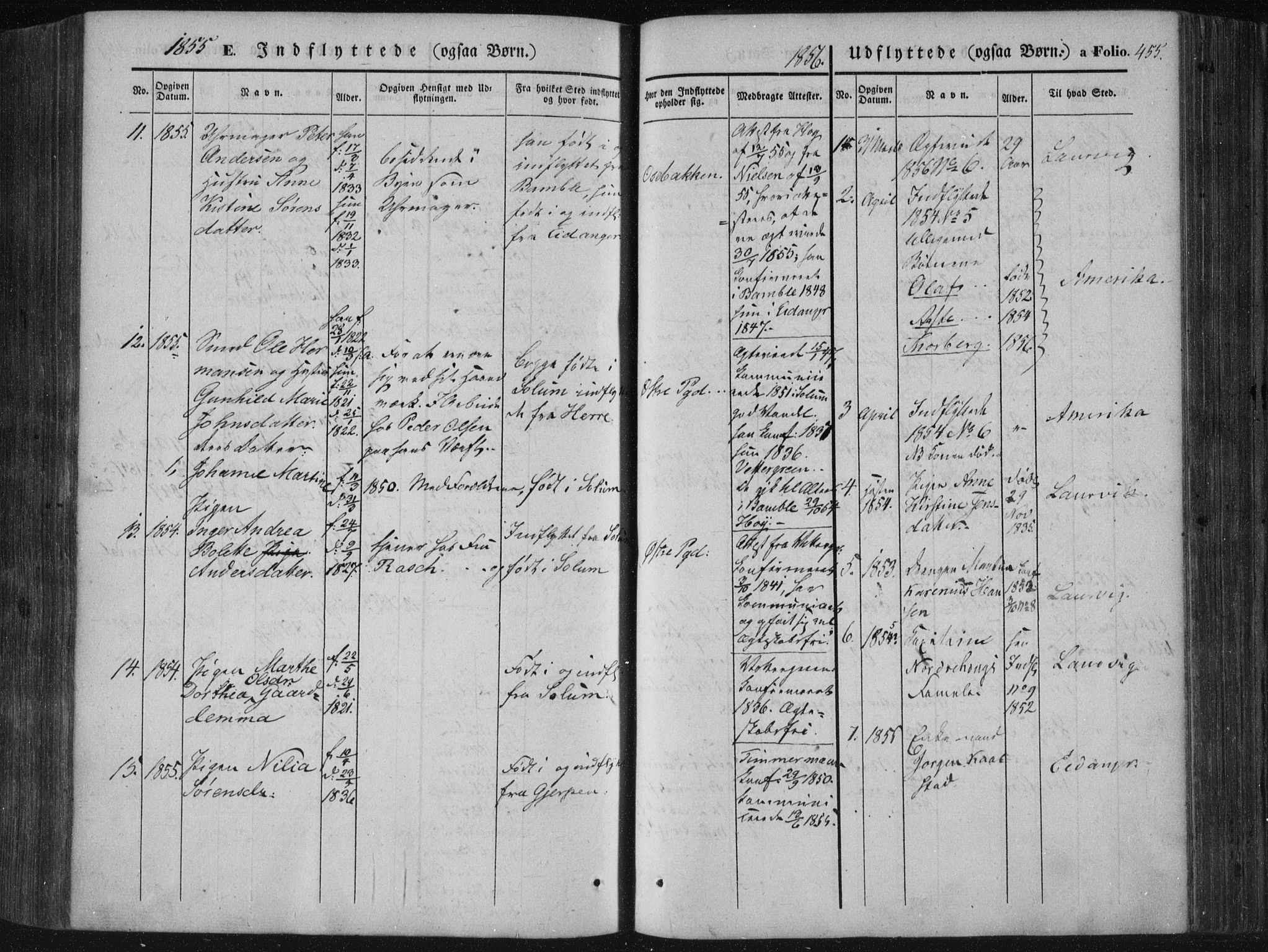 Porsgrunn kirkebøker , SAKO/A-104/F/Fa/L0006: Parish register (official) no. 6, 1841-1857, p. 455