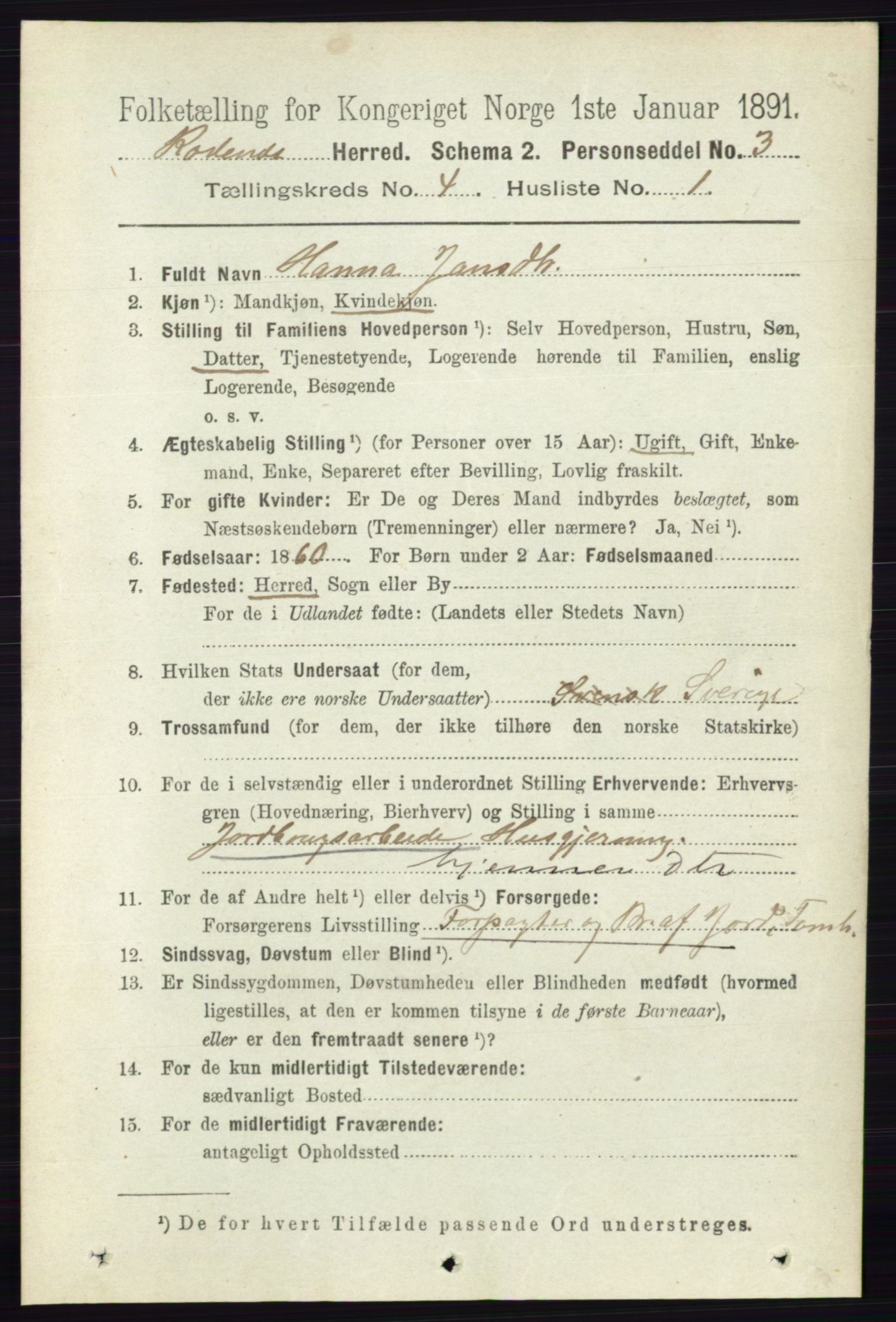 RA, 1891 census for 0120 Rødenes, 1891, p. 1636