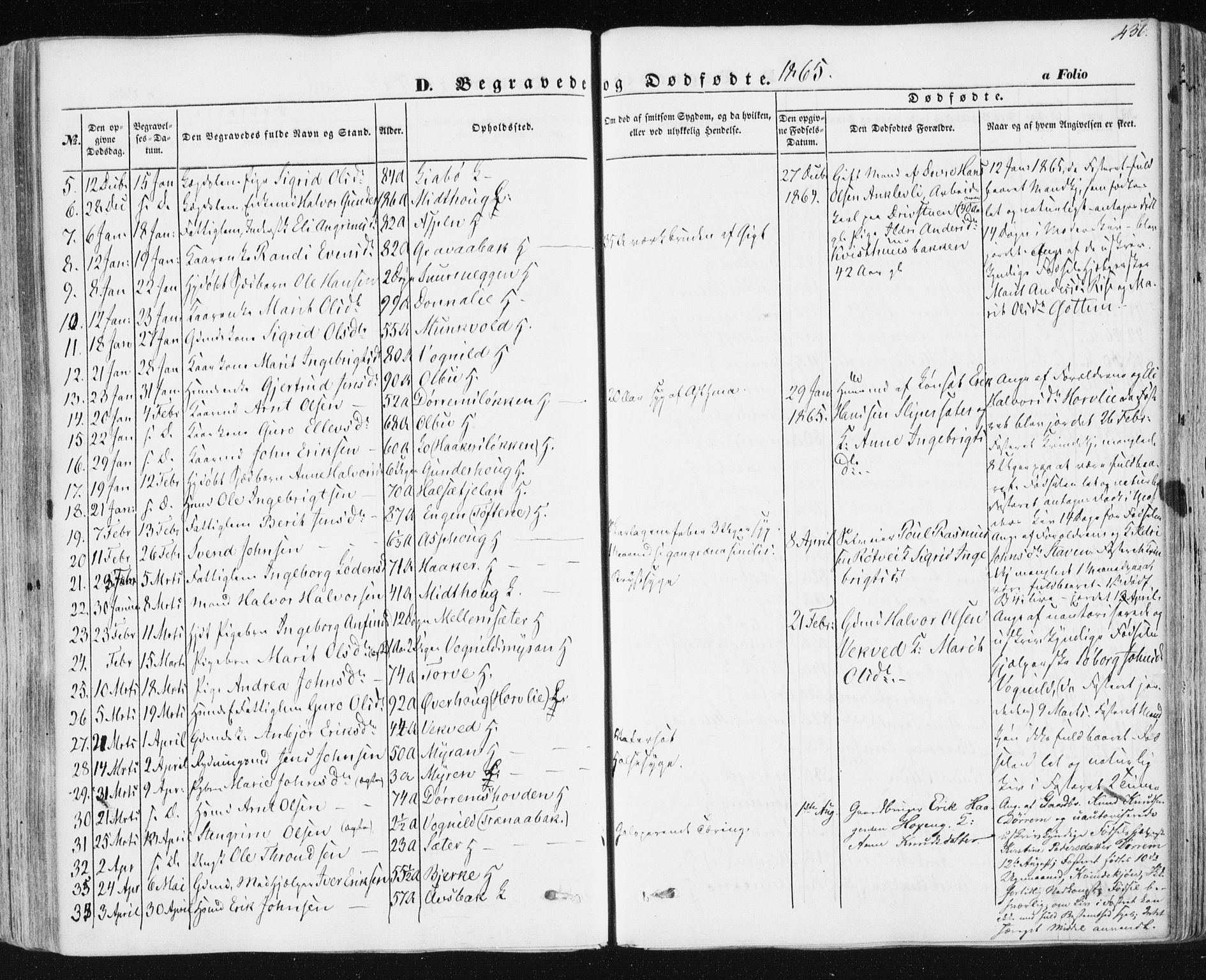 Ministerialprotokoller, klokkerbøker og fødselsregistre - Sør-Trøndelag, AV/SAT-A-1456/678/L0899: Parish register (official) no. 678A08, 1848-1872, p. 436