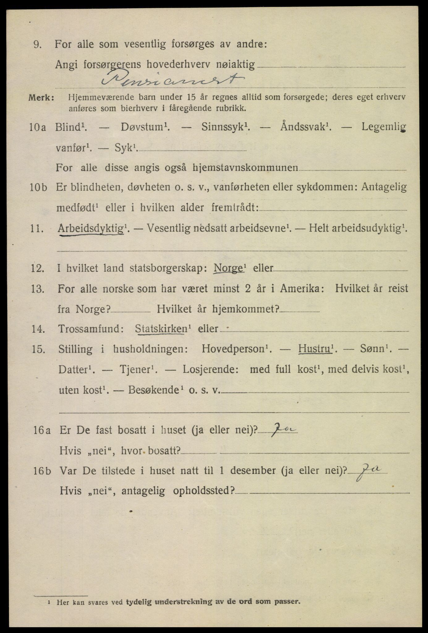 SAK, 1920 census for Kristiansand, 1920, p. 42626