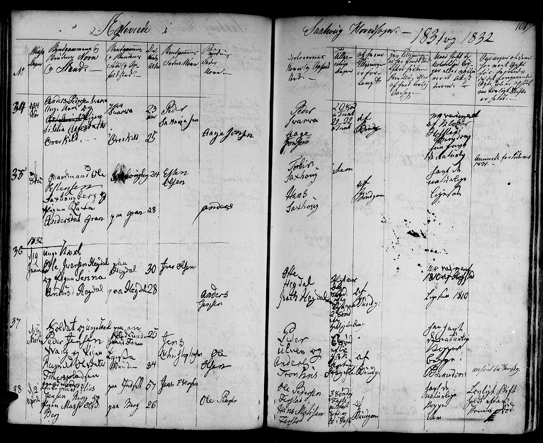 Ministerialprotokoller, klokkerbøker og fødselsregistre - Nord-Trøndelag, SAT/A-1458/730/L0277: Parish register (official) no. 730A06 /1, 1830-1839, p. 101