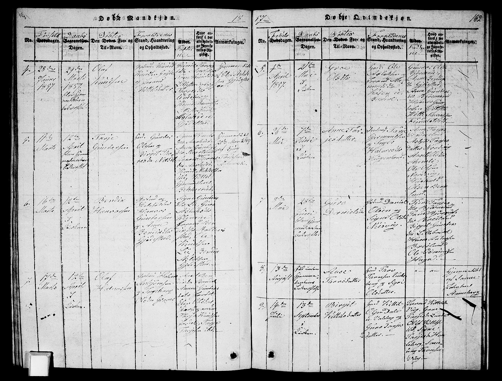 Fyresdal kirkebøker, SAKO/A-263/G/Ga/L0002: Parish register (copy) no. I 2, 1815-1857, p. 163