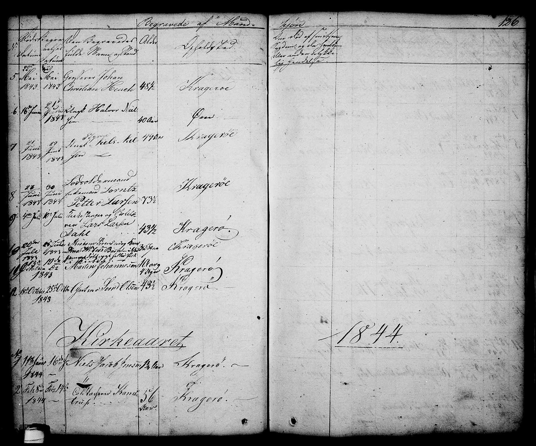 Kragerø kirkebøker, SAKO/A-278/G/Ga/L0003: Parish register (copy) no. 3, 1832-1852, p. 126