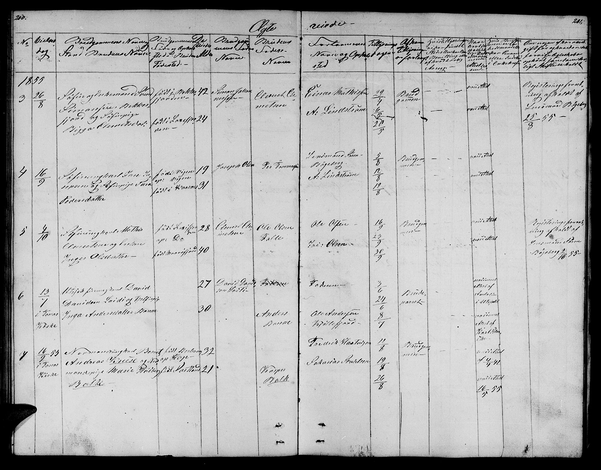 Lebesby sokneprestkontor, AV/SATØ-S-1353/H/Hb/L0001klokker: Parish register (copy) no. 1, 1846-1862, p. 200-201