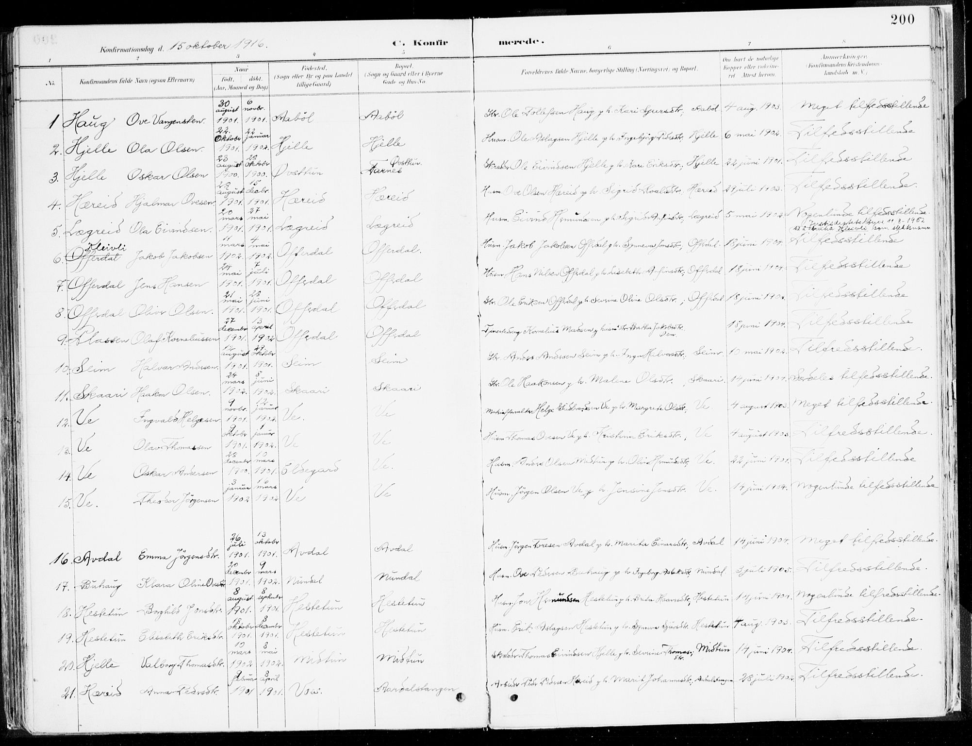 Årdal sokneprestembete, SAB/A-81701: Parish register (official) no. A 5, 1887-1917, p. 200
