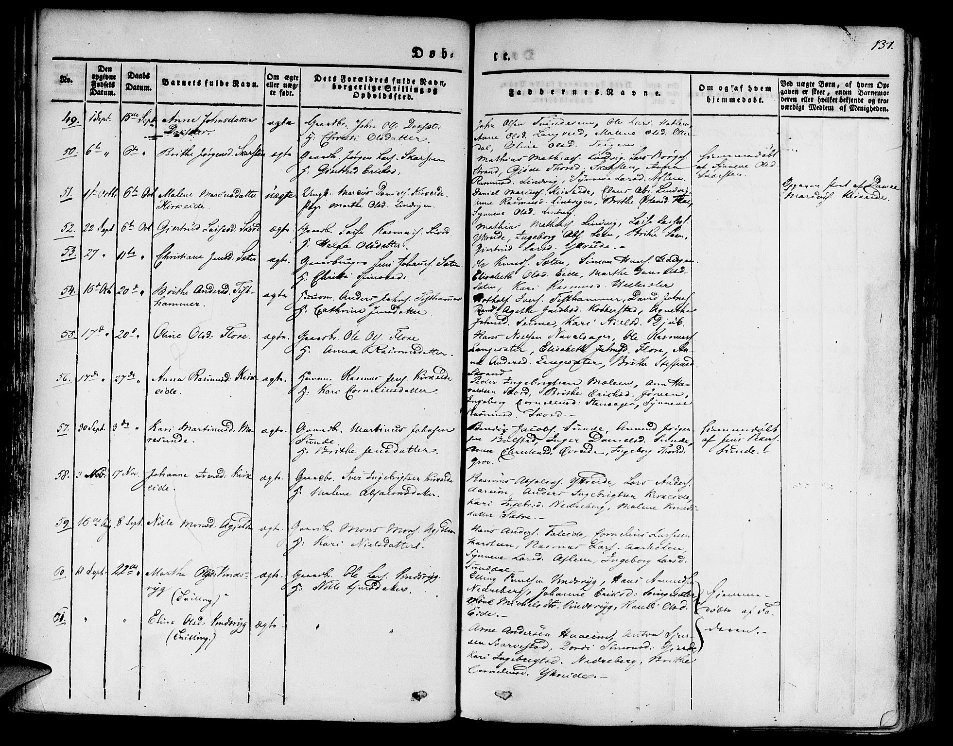 Innvik sokneprestembete, SAB/A-80501: Parish register (official) no. A 4I, 1831-1846, p. 137