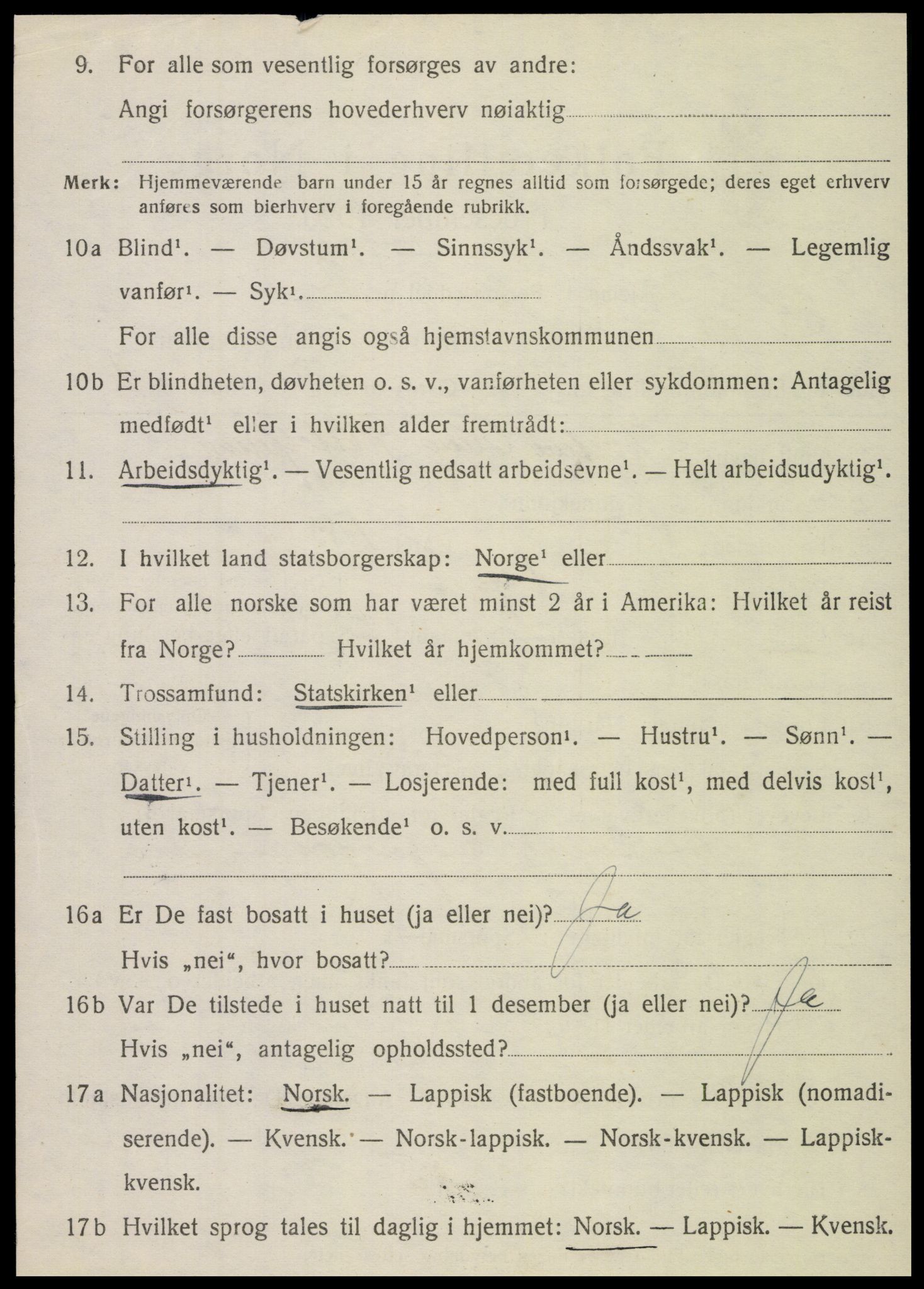 SAT, 1920 census for Vega, 1920, p. 4542