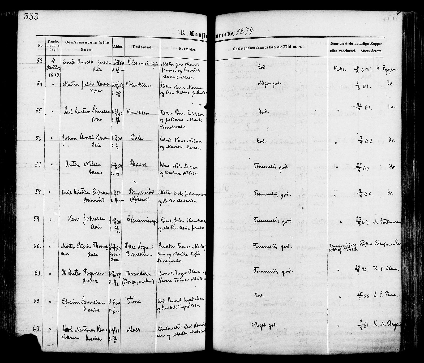 Onsøy prestekontor Kirkebøker, AV/SAO-A-10914/F/Fa/L0004: Parish register (official) no. I 4, 1861-1877, p. 353