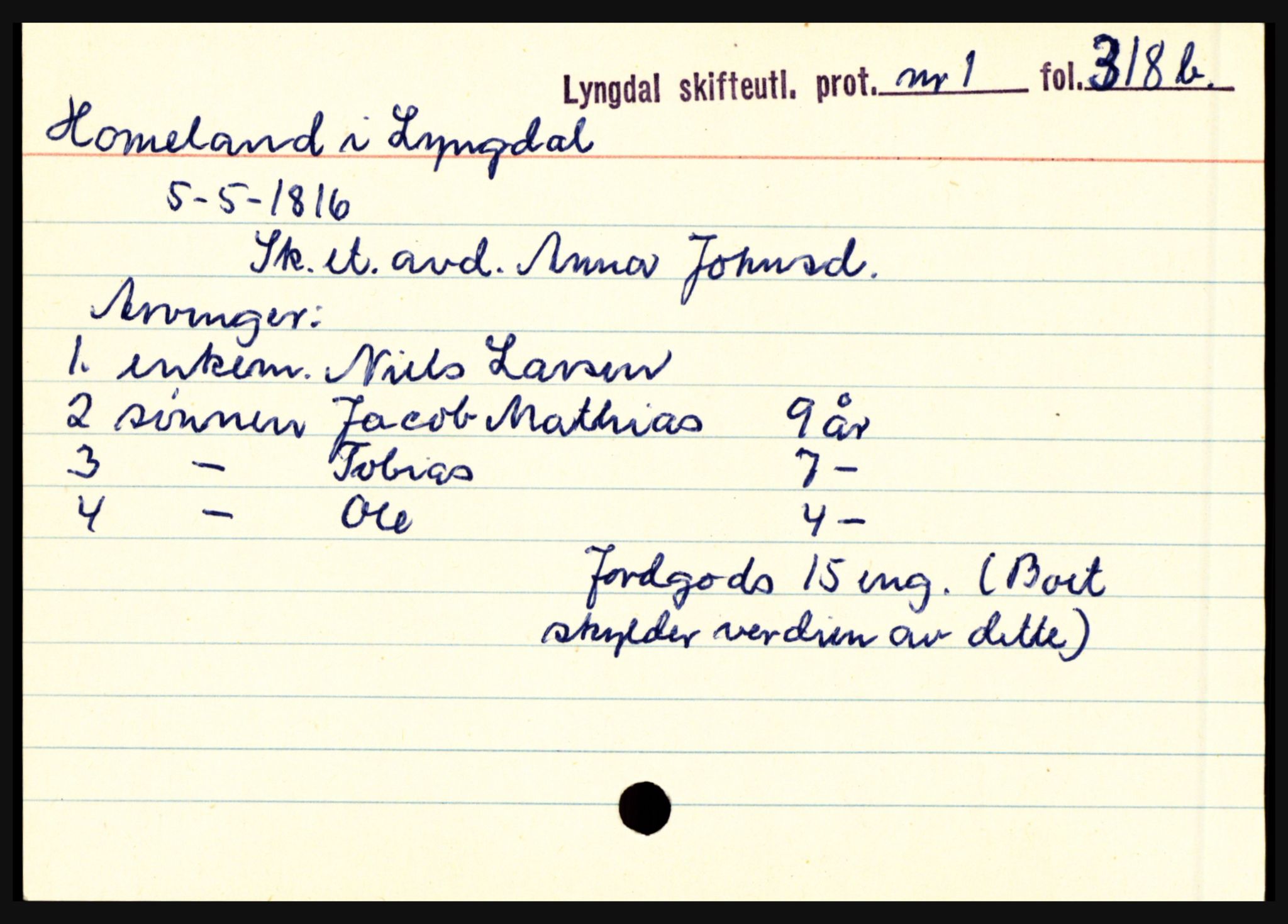Lyngdal sorenskriveri, SAK/1221-0004/H, p. 4949