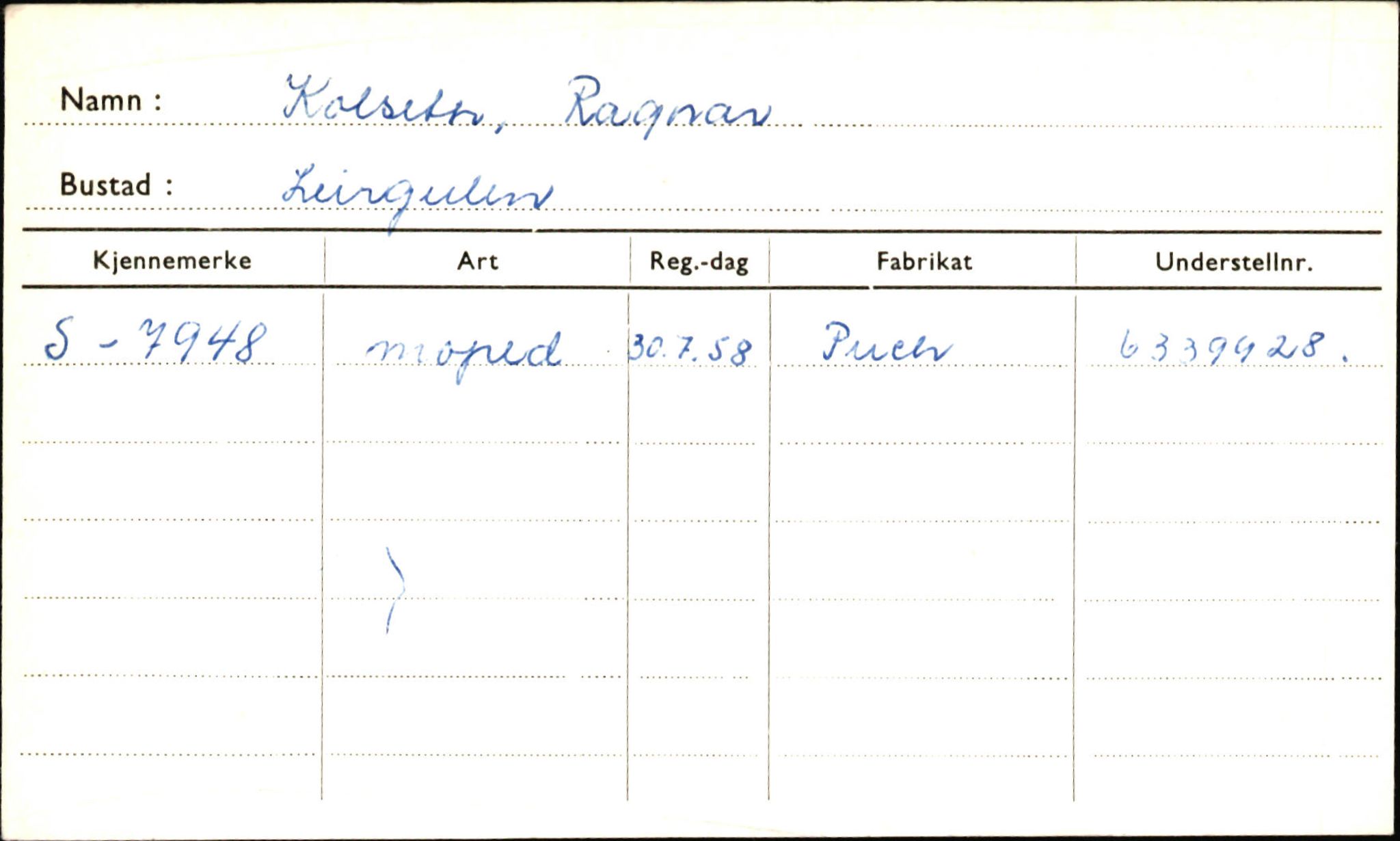 Statens vegvesen, Sogn og Fjordane vegkontor, AV/SAB-A-5301/4/F/L0001B: Eigarregister Fjordane til 1.6.1961, 1930-1961, p. 210