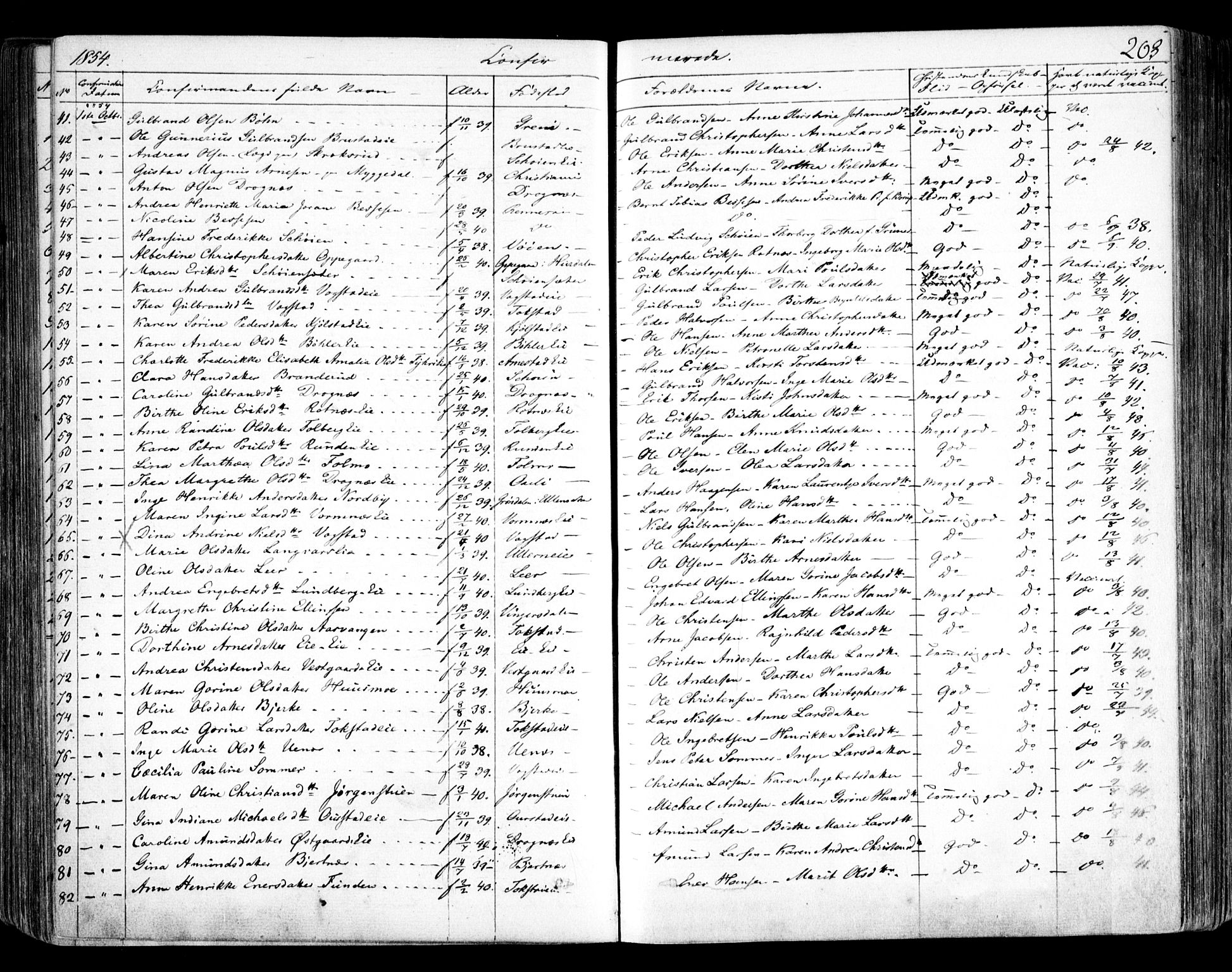 Nes prestekontor Kirkebøker, AV/SAO-A-10410/F/Fa/L0007: Parish register (official) no. I 7, 1846-1858, p. 203