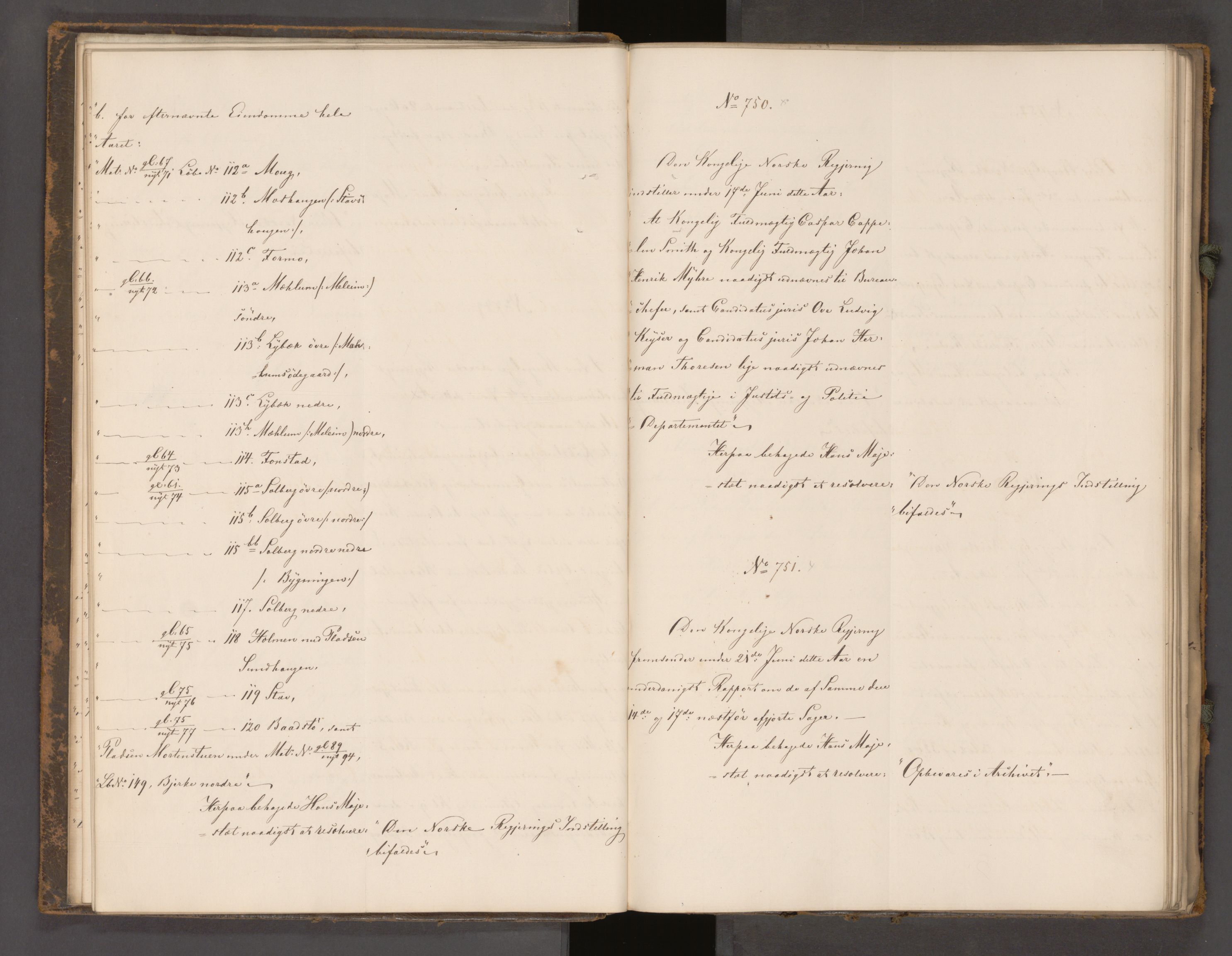 Statsrådssekretariatet, AV/RA-S-1001/A/Ab/L0104: Kgl. res. nr. 724-1001b, 2. halvår, 1865