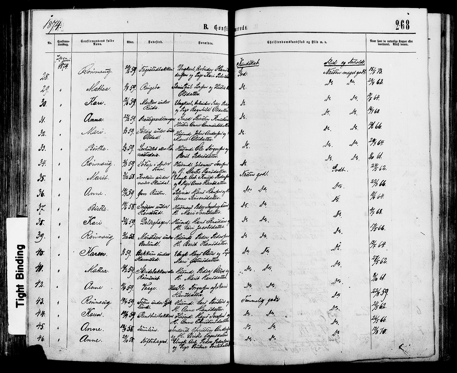 Sør-Fron prestekontor, AV/SAH-PREST-010/H/Ha/Haa/L0002: Parish register (official) no. 2, 1864-1880, p. 268