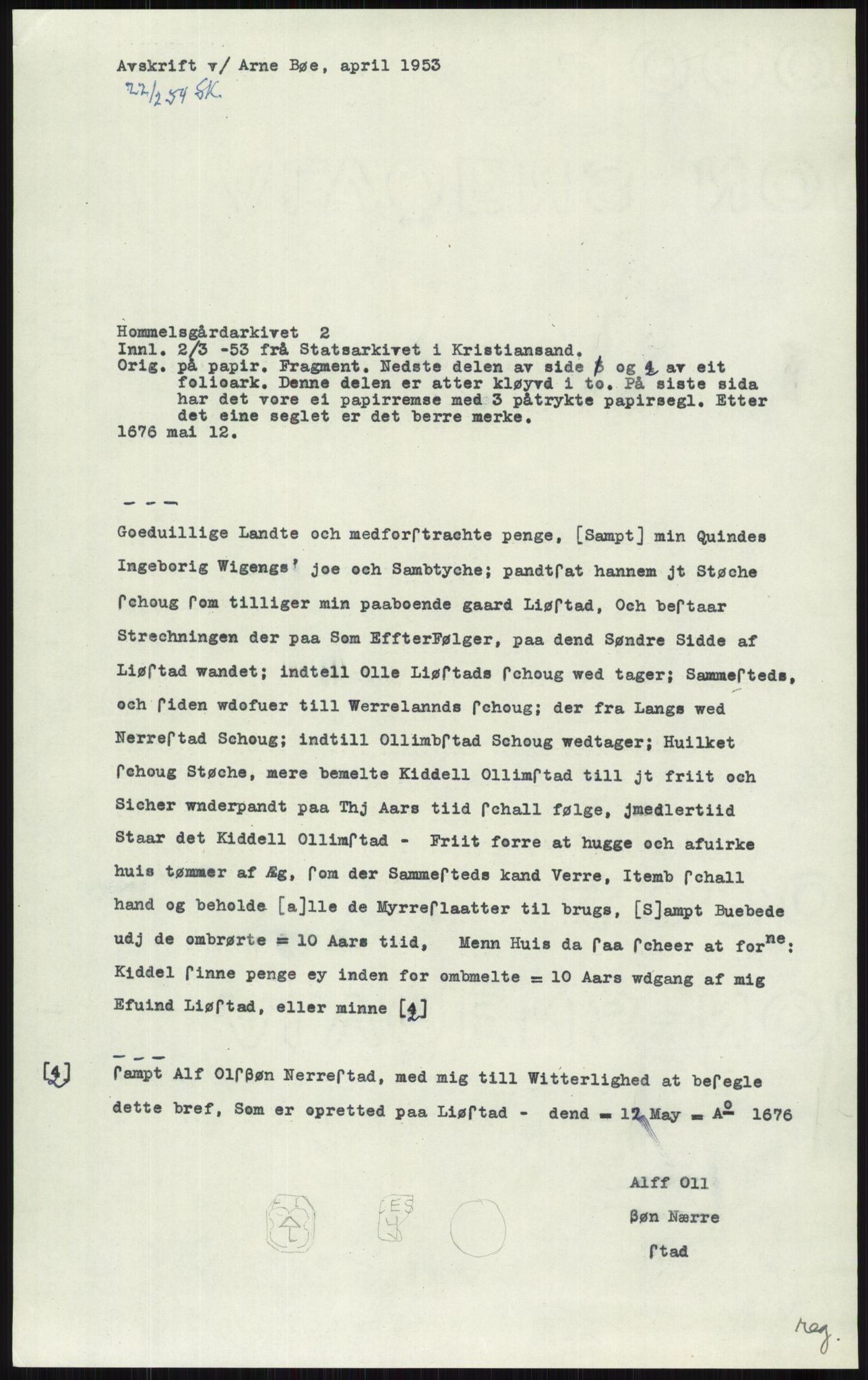 Samlinger til kildeutgivelse, Diplomavskriftsamlingen, AV/RA-EA-4053/H/Ha, p. 3977