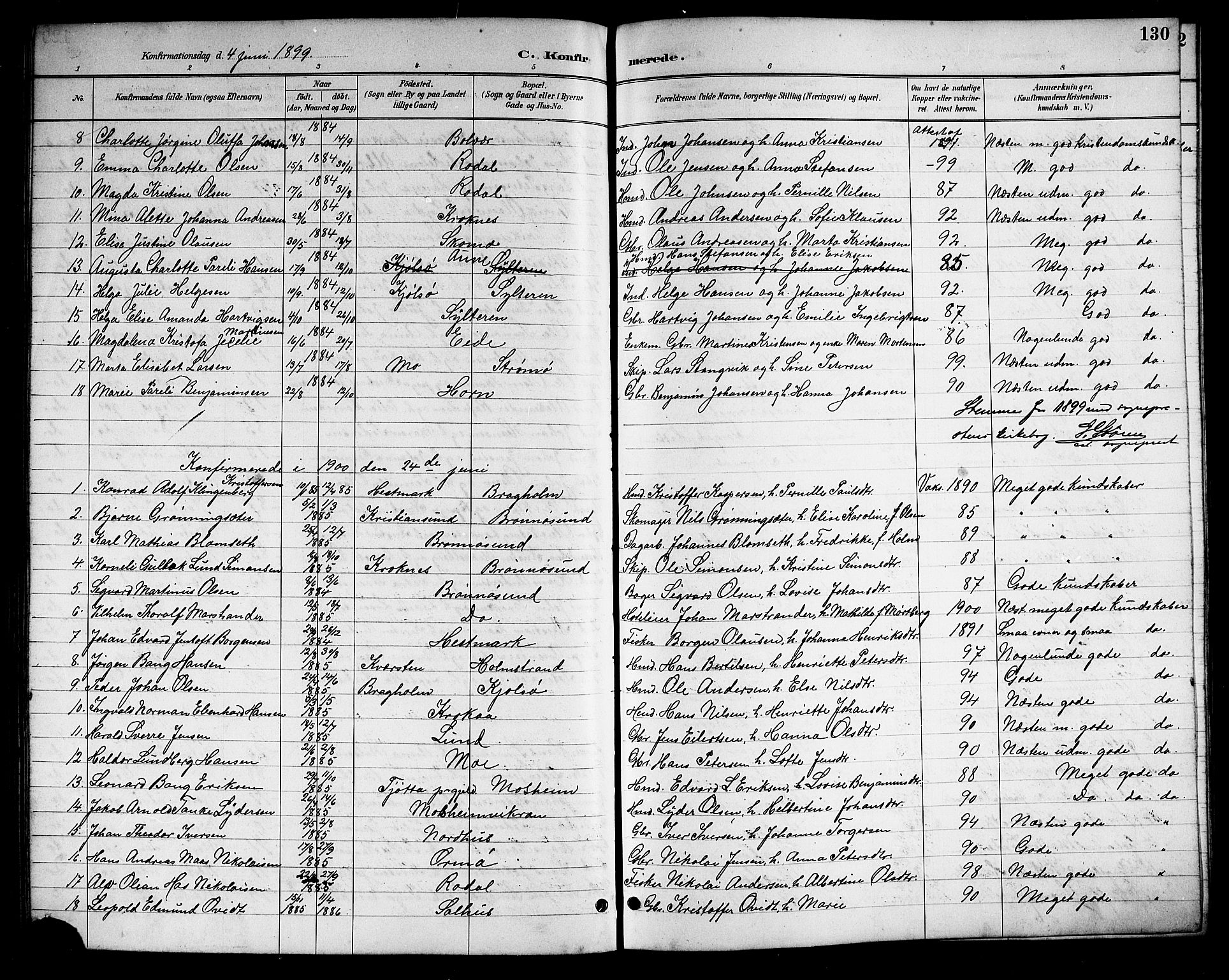 Ministerialprotokoller, klokkerbøker og fødselsregistre - Nordland, SAT/A-1459/813/L0213: Parish register (copy) no. 813C05, 1887-1903, p. 130