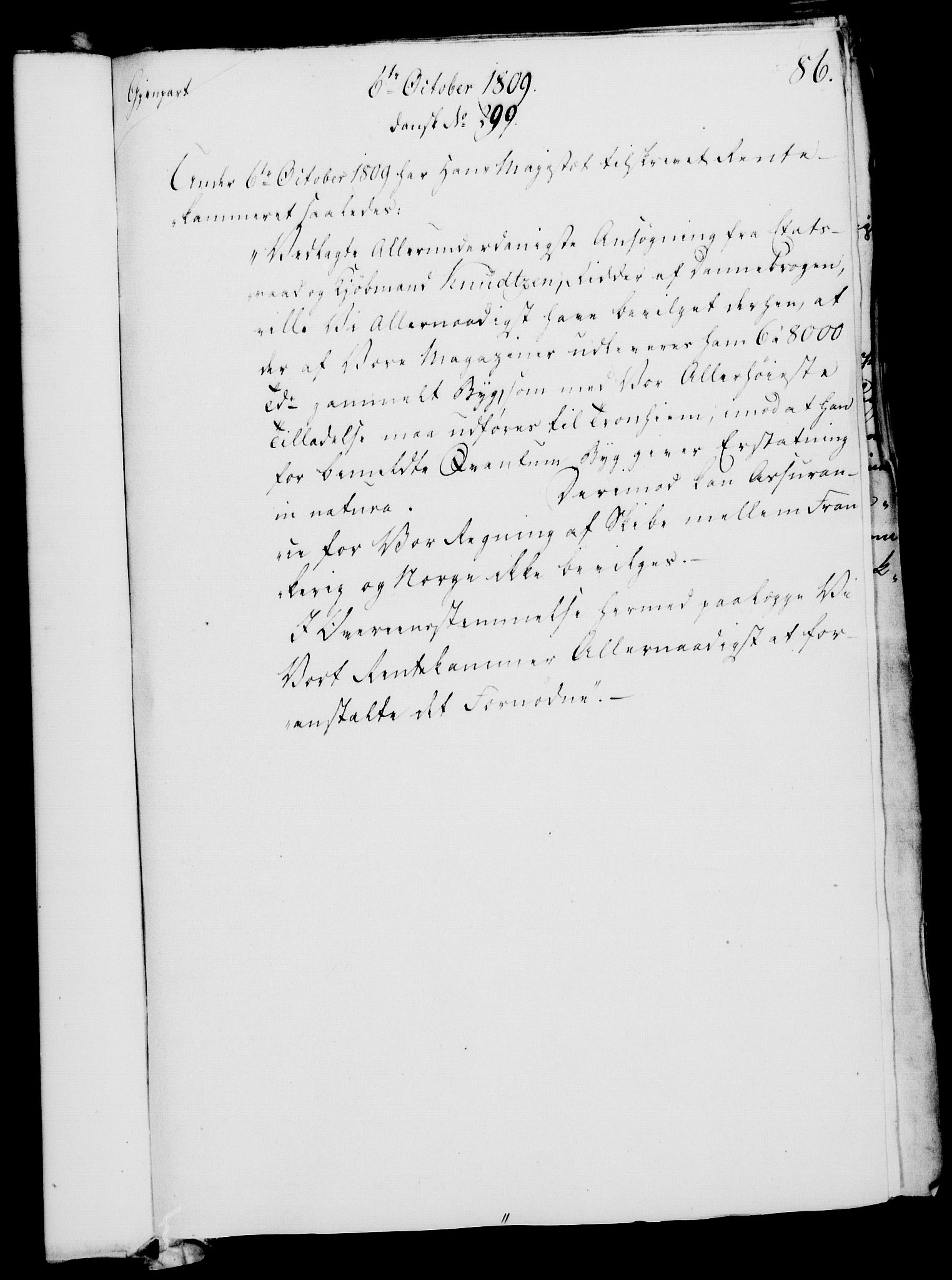Rentekammeret, Kammerkanselliet, RA/EA-3111/G/Gf/Gfa/L0091: Norsk relasjons- og resolusjonsprotokoll (merket RK 52.91), 1809, p. 348