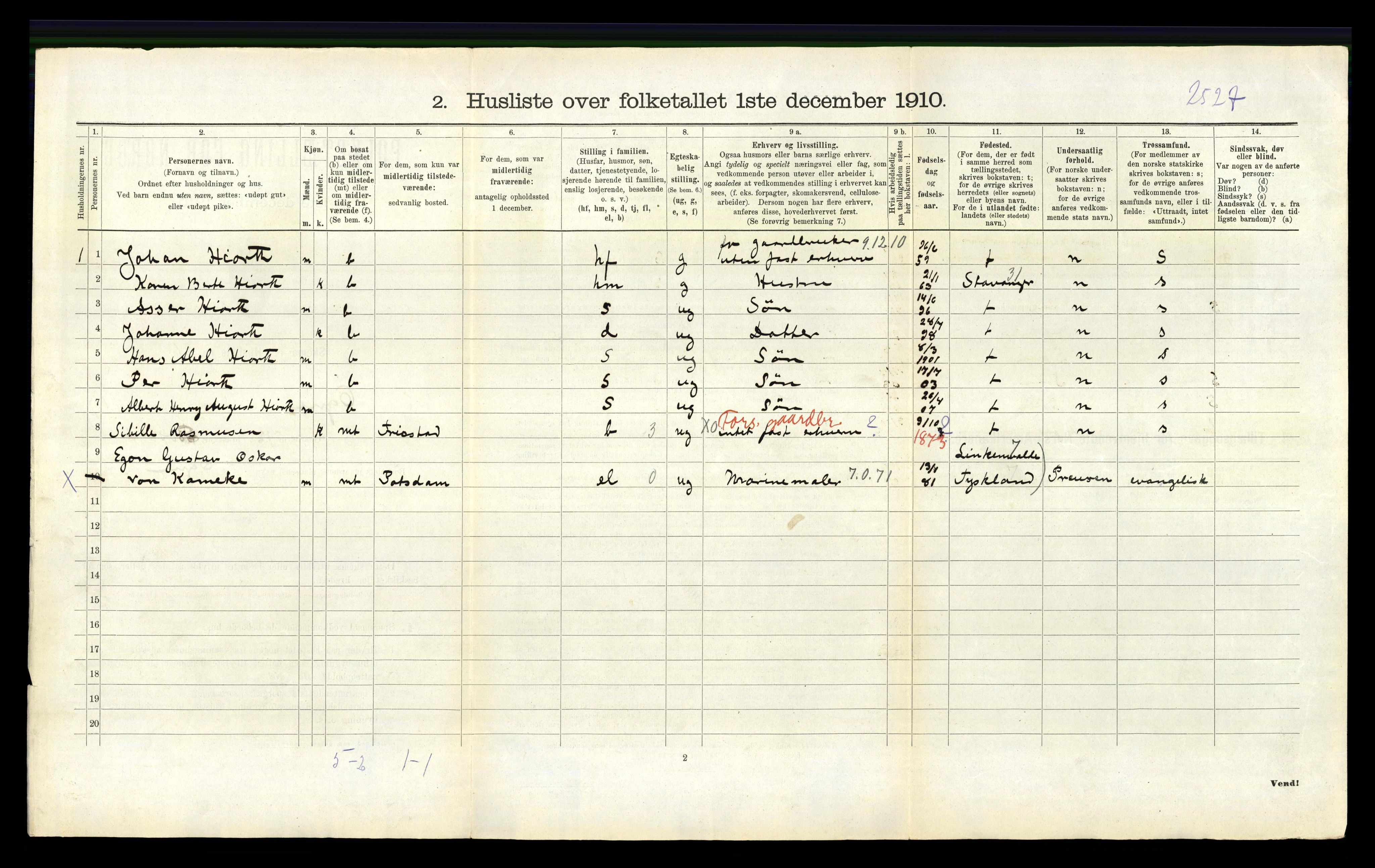 RA, 1910 census for Ogna, 1910, p. 188