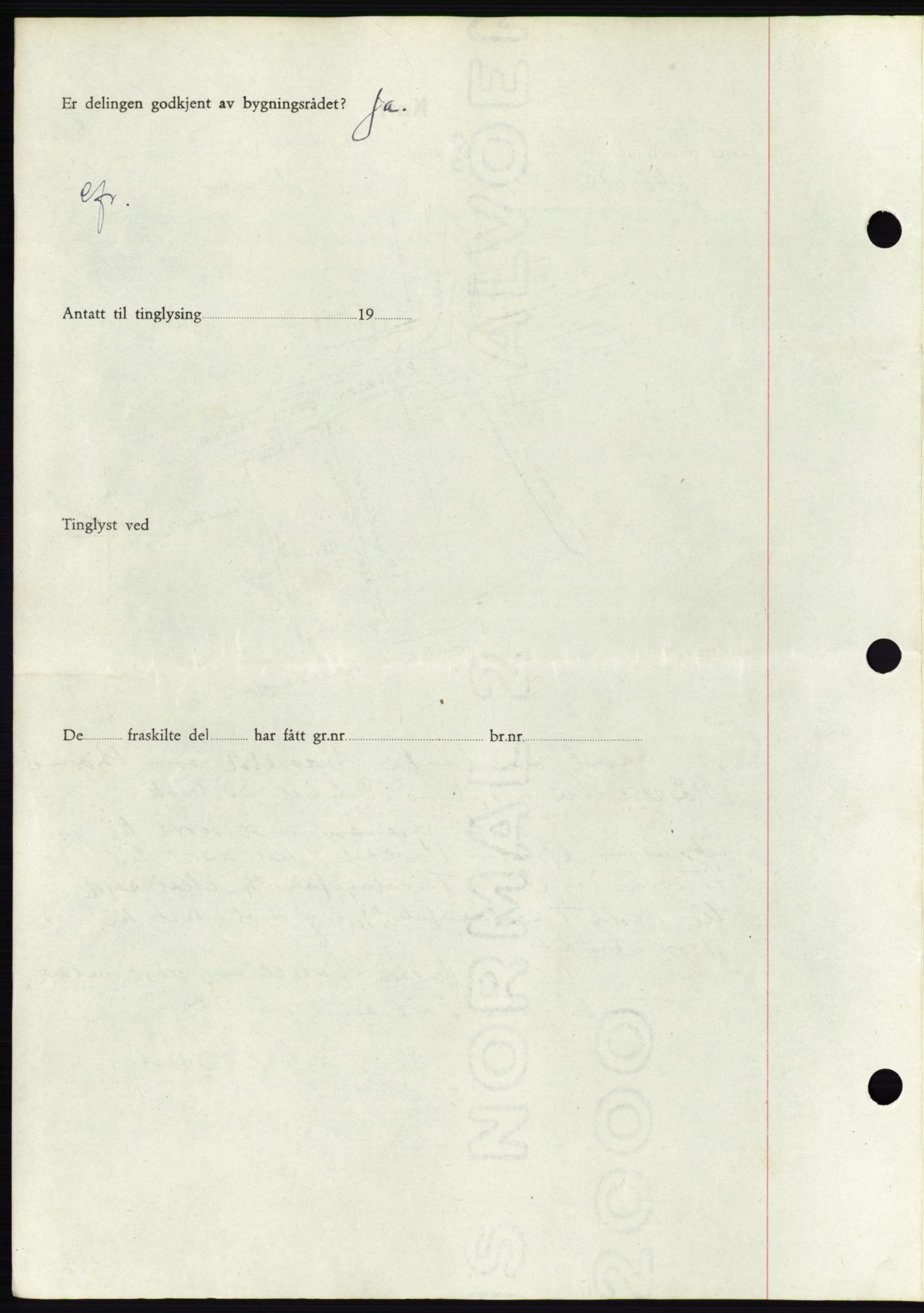 Søre Sunnmøre sorenskriveri, AV/SAT-A-4122/1/2/2C/L0078: Mortgage book no. 4A, 1946-1946, Diary no: : 278/1946