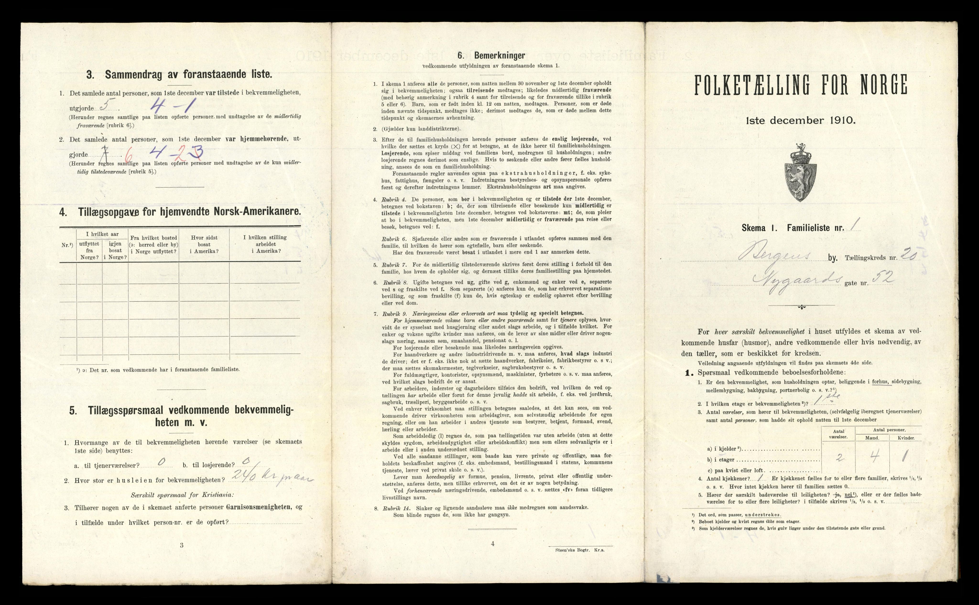 RA, 1910 census for Bergen, 1910, p. 6471