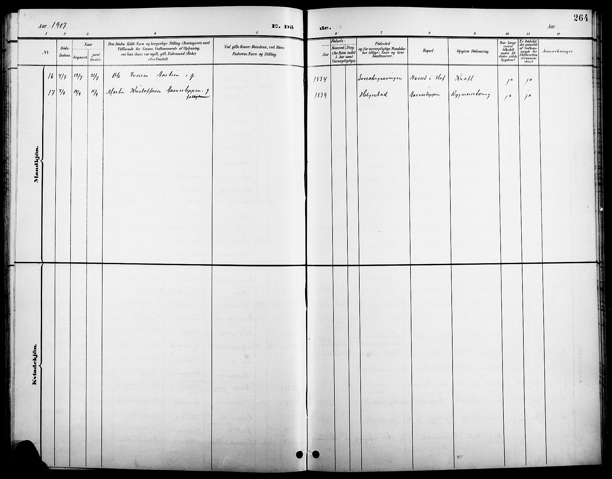 Åsnes prestekontor, AV/SAH-PREST-042/H/Ha/Hab/L0004: Parish register (copy) no. 4, 1895-1909, p. 264