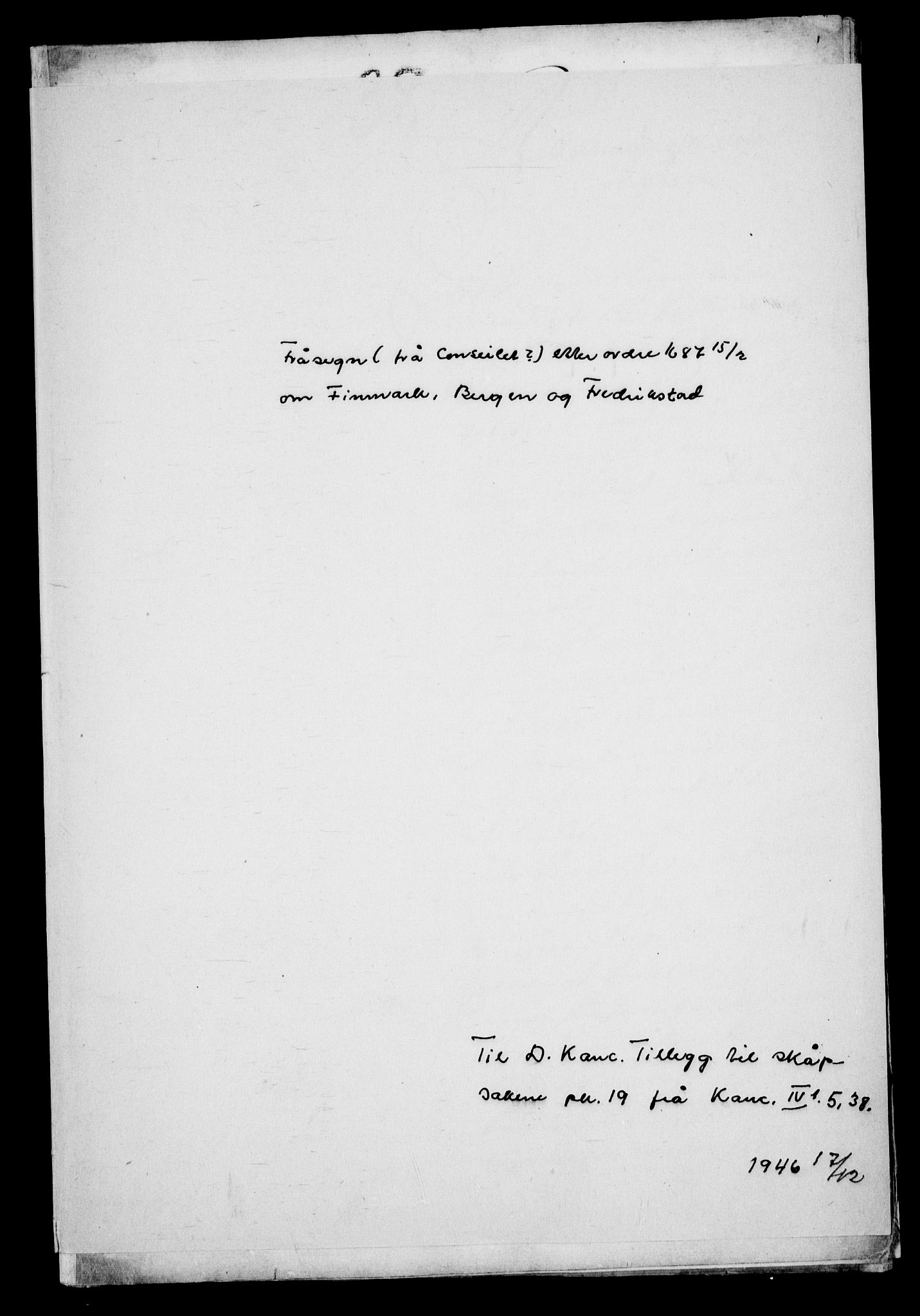 Danske Kanselli, Skapsaker, AV/RA-EA-4061/G/L0019: Tillegg til skapsakene, 1616-1753, p. 34