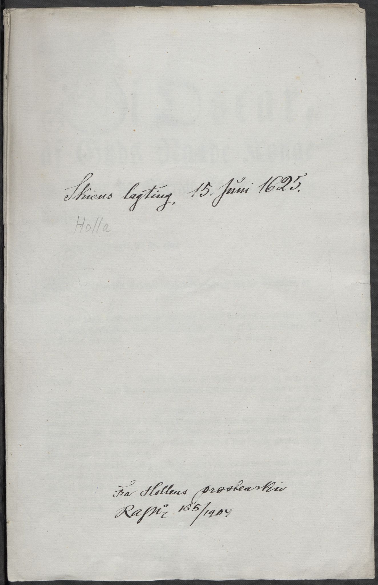 Riksarkivets diplomsamling, AV/RA-EA-5965/F15/L0026: Prestearkiv - Telemark, 1575-1838, p. 31