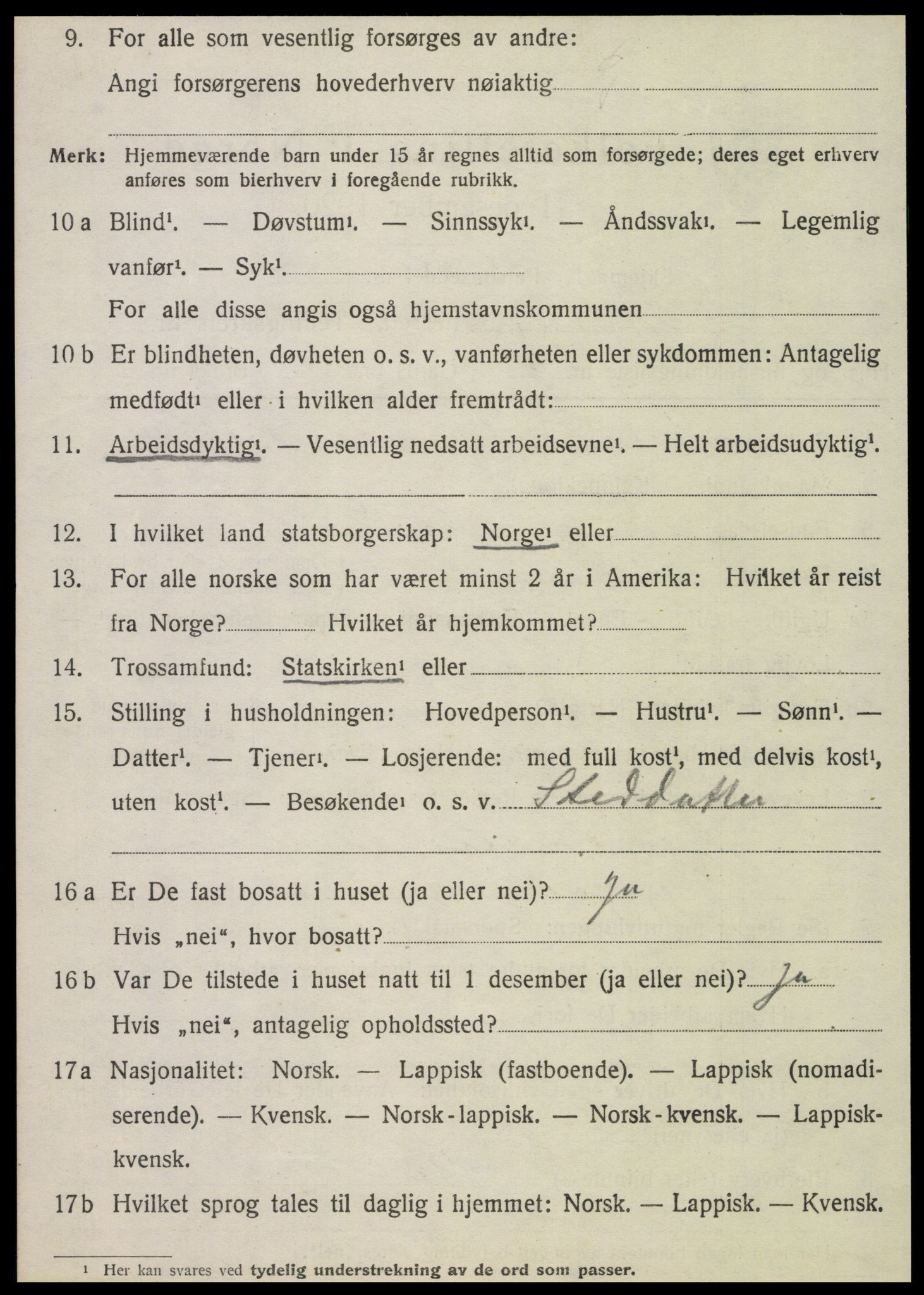 SAT, 1920 census for Leirfjord, 1920, p. 3298