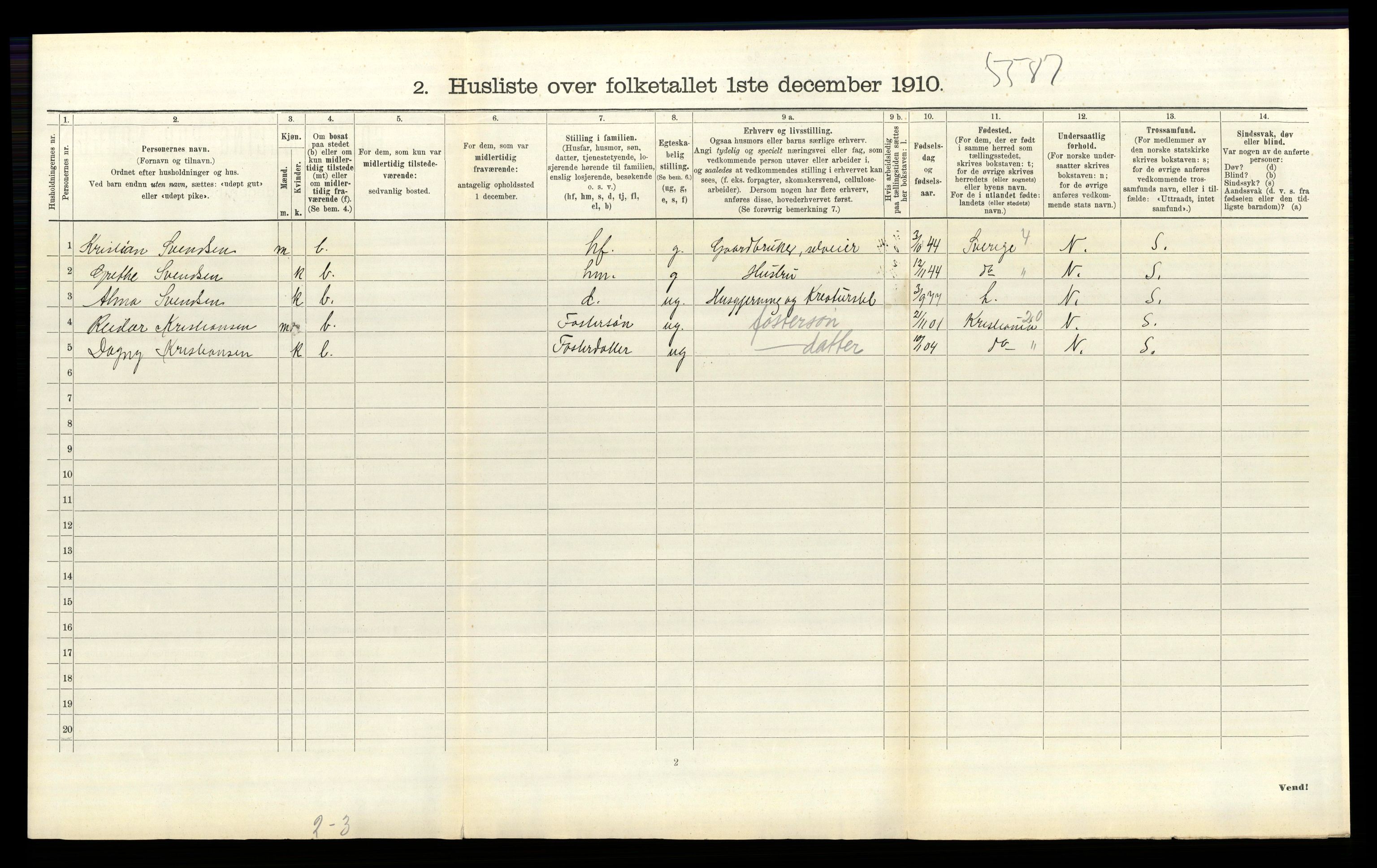 RA, 1910 census for Idd, 1910, p. 1473