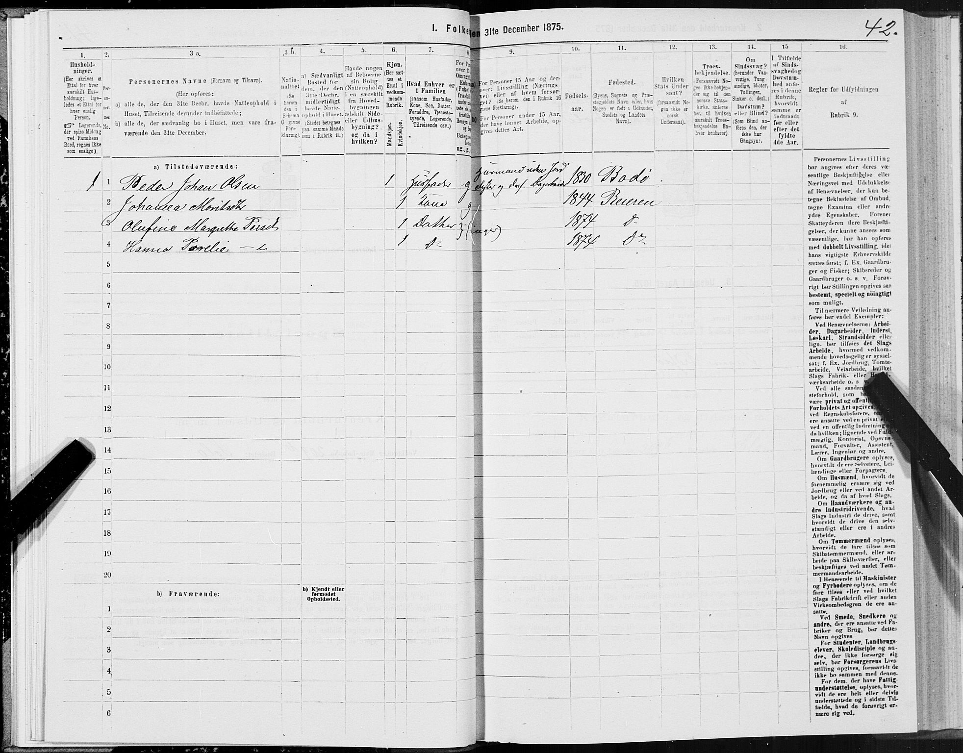 SAT, 1875 census for 1839P Beiarn, 1875, p. 2042